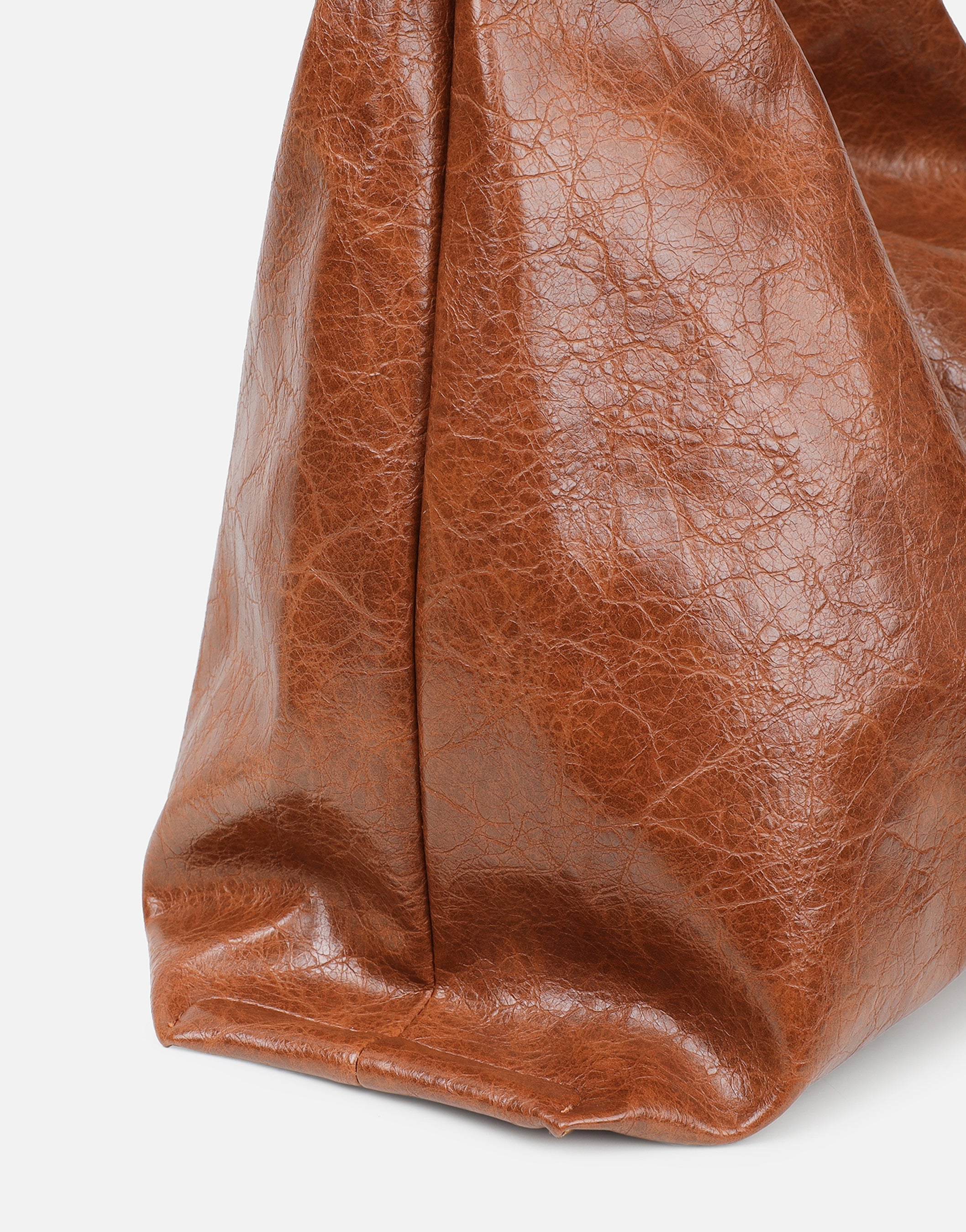 Abina Dark Tan Soft Hobo Shoulder Bag