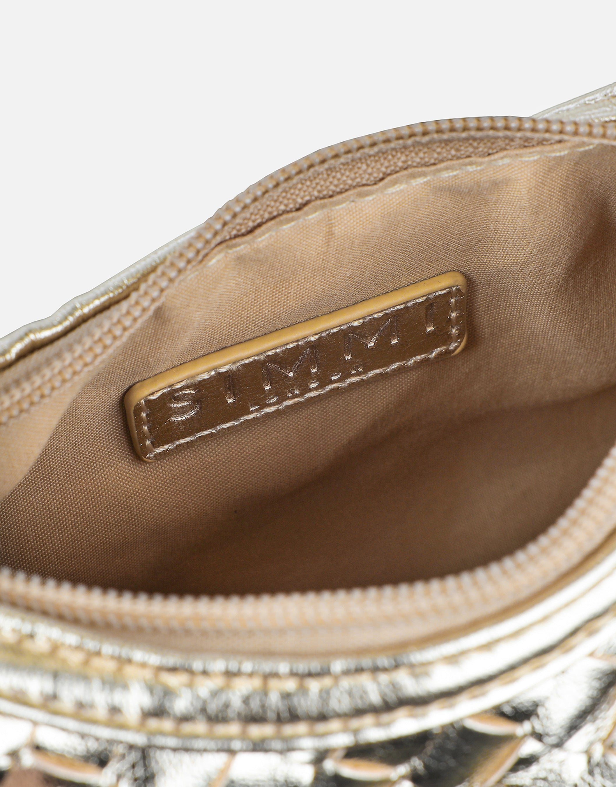 Albany Gold Woven Shoulder Bag