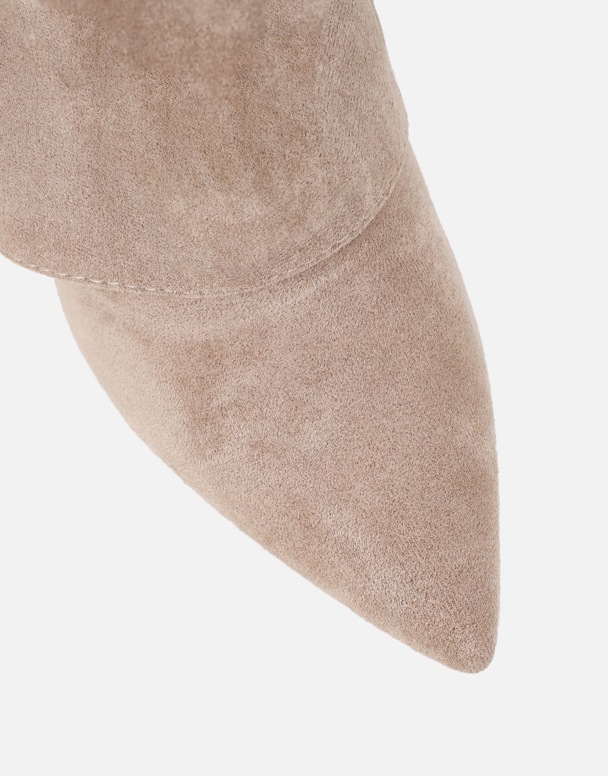 Anais Taupe Microfibre Foldover Buckle Detail Heeled Boots