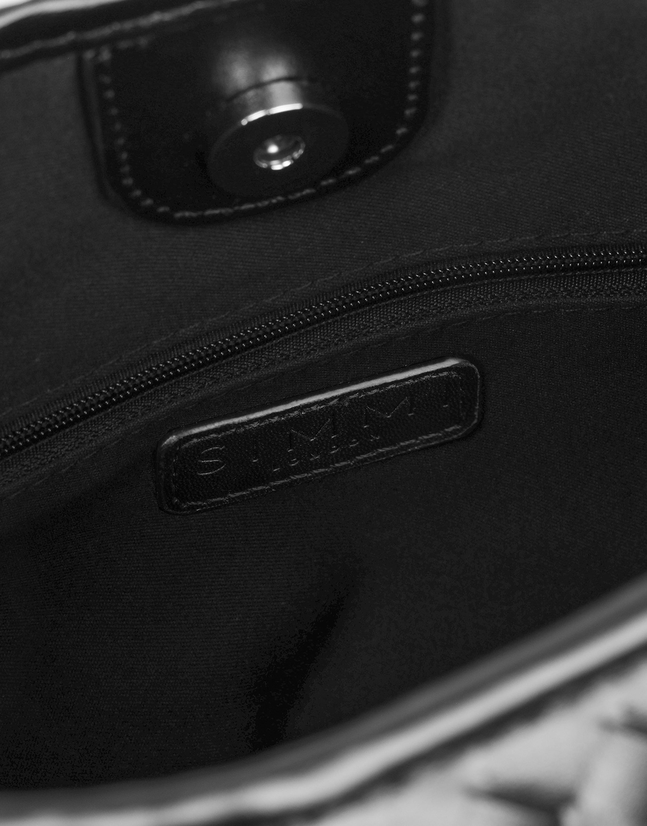 Caria Large Black Woven Shoulder Bag