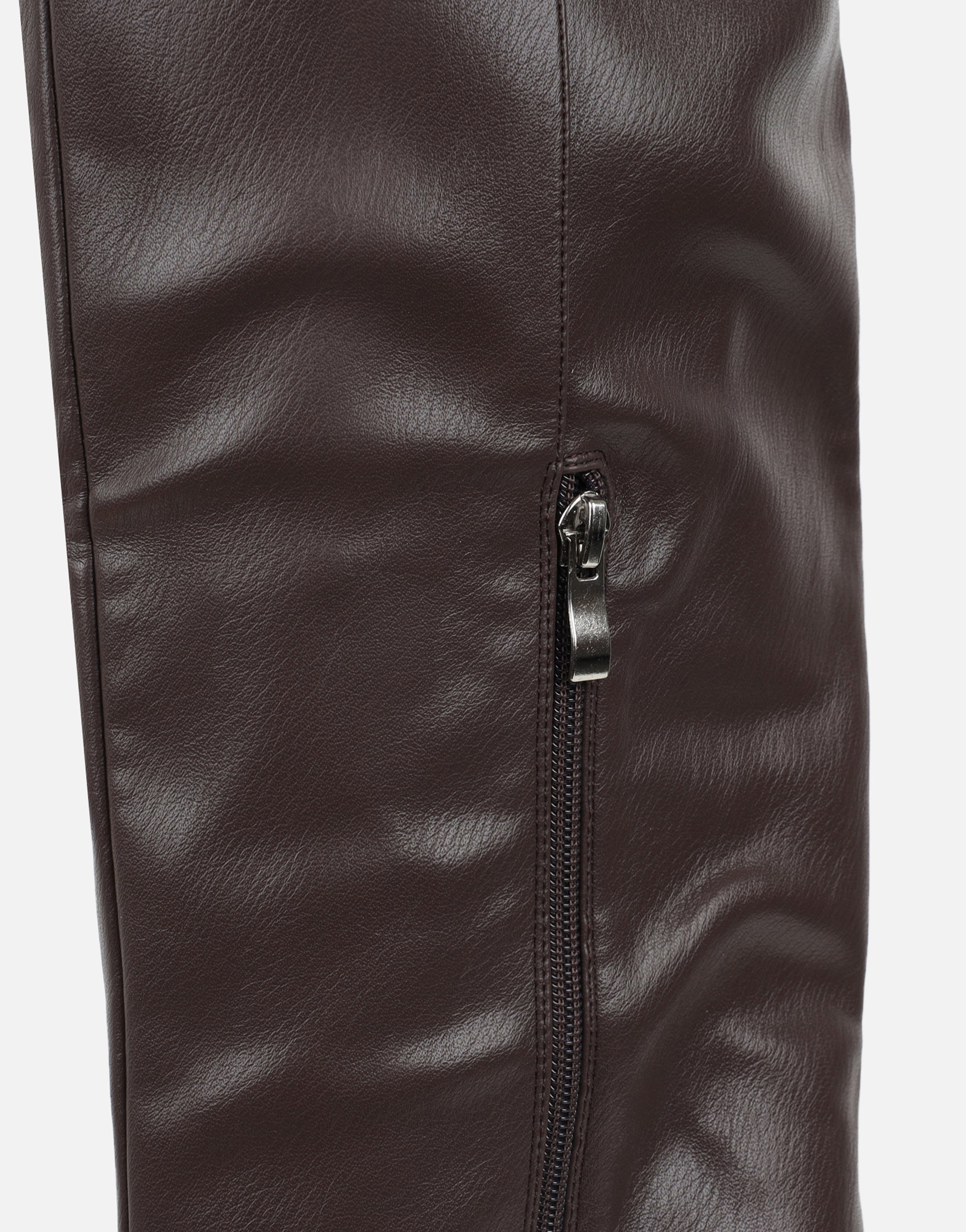 Miguel Brown Knee High Heeled Boots