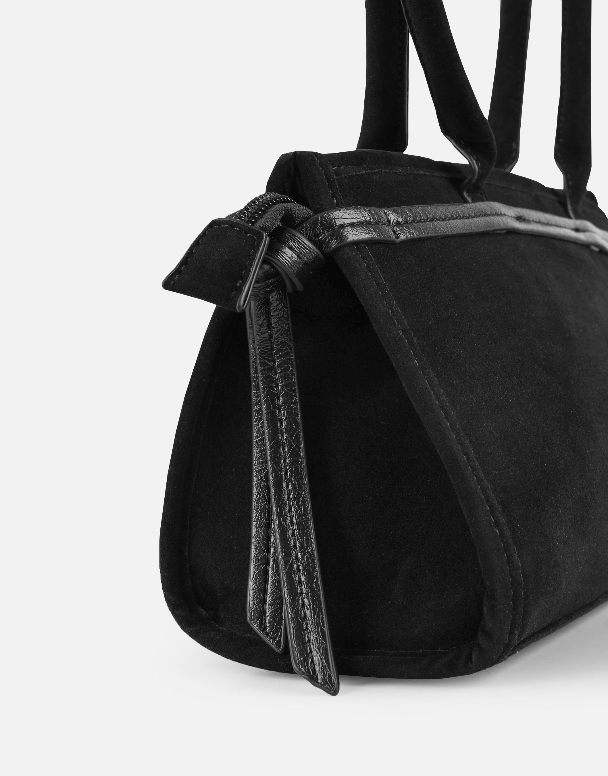 Eos Black Suede Handbag