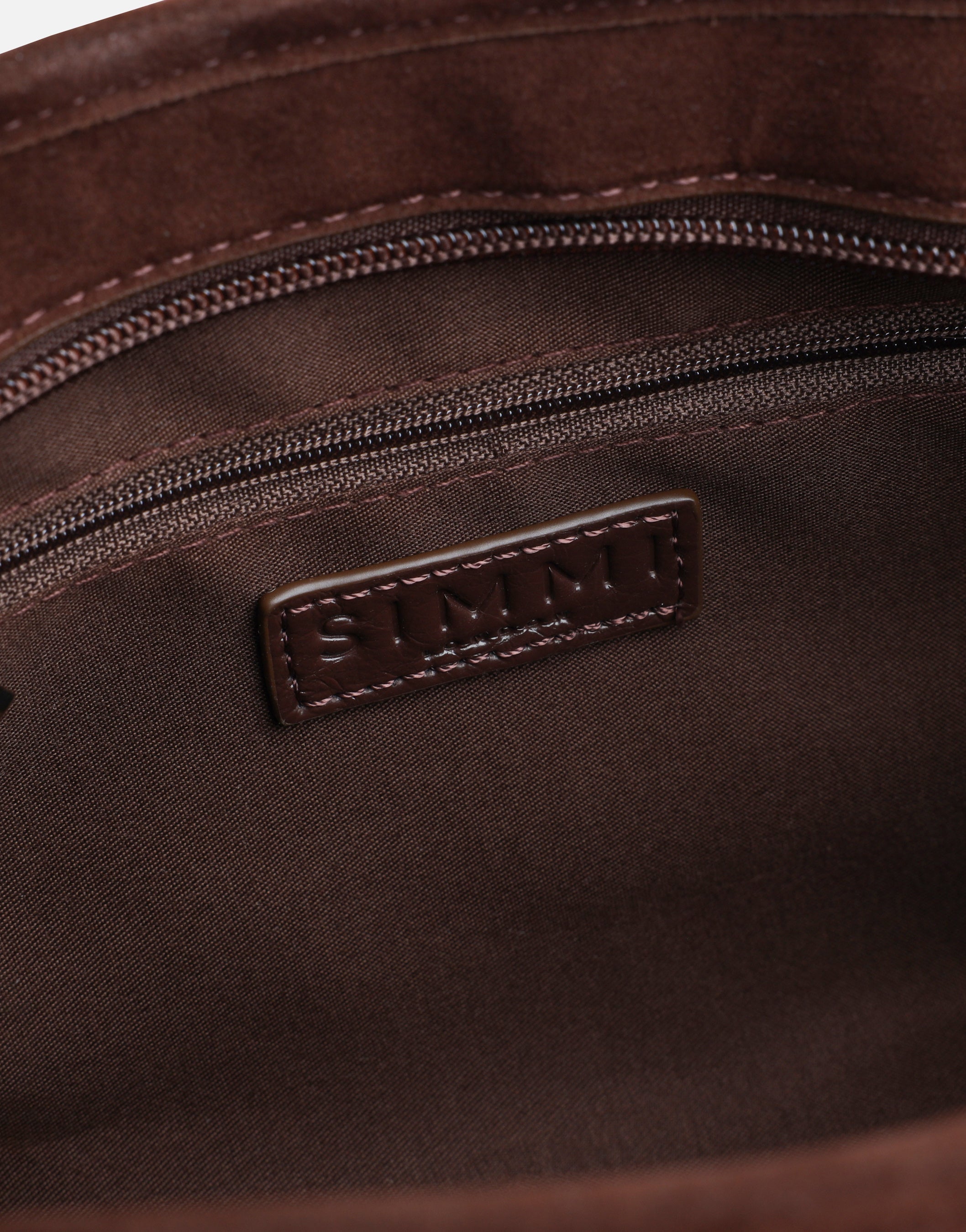 Eos Chocolate Suede Handbag