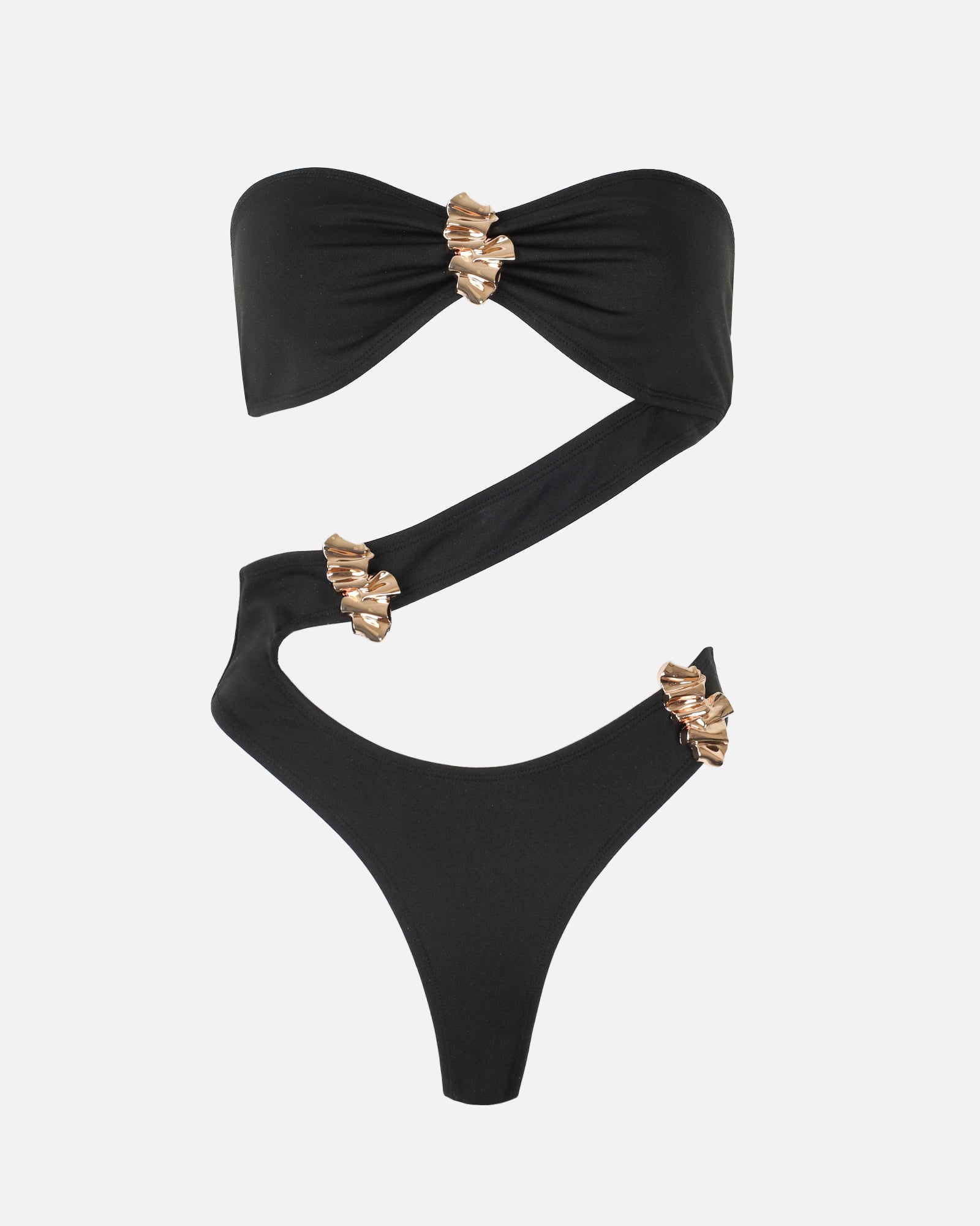 Casa Black Gold Trim Swimsuit