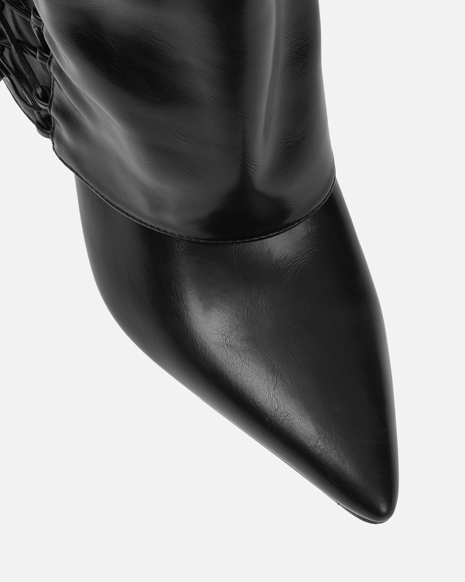 Axis Black Laced Fold Over Boots