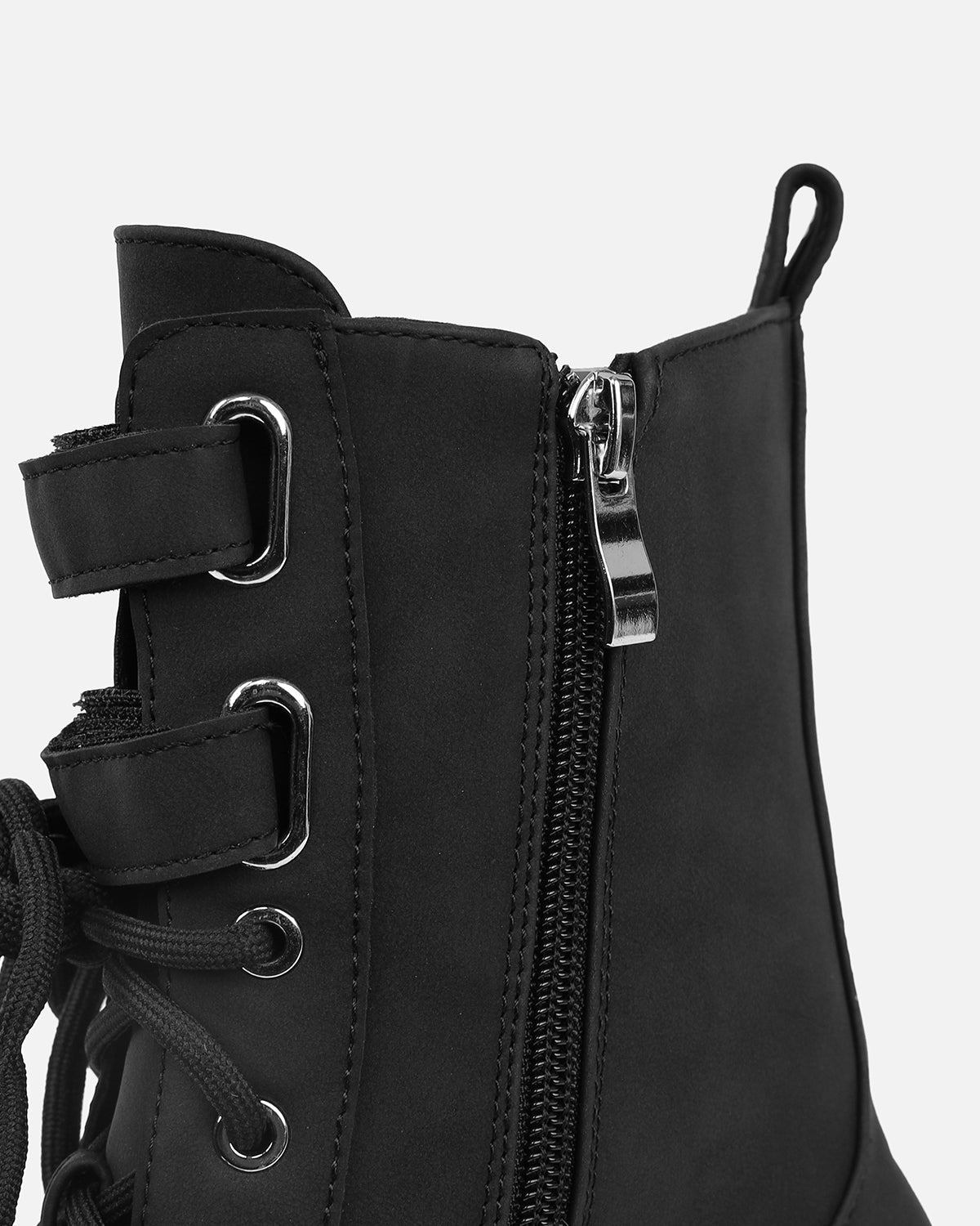 Bennett Black Nubuck Chunky Lace Up Boots