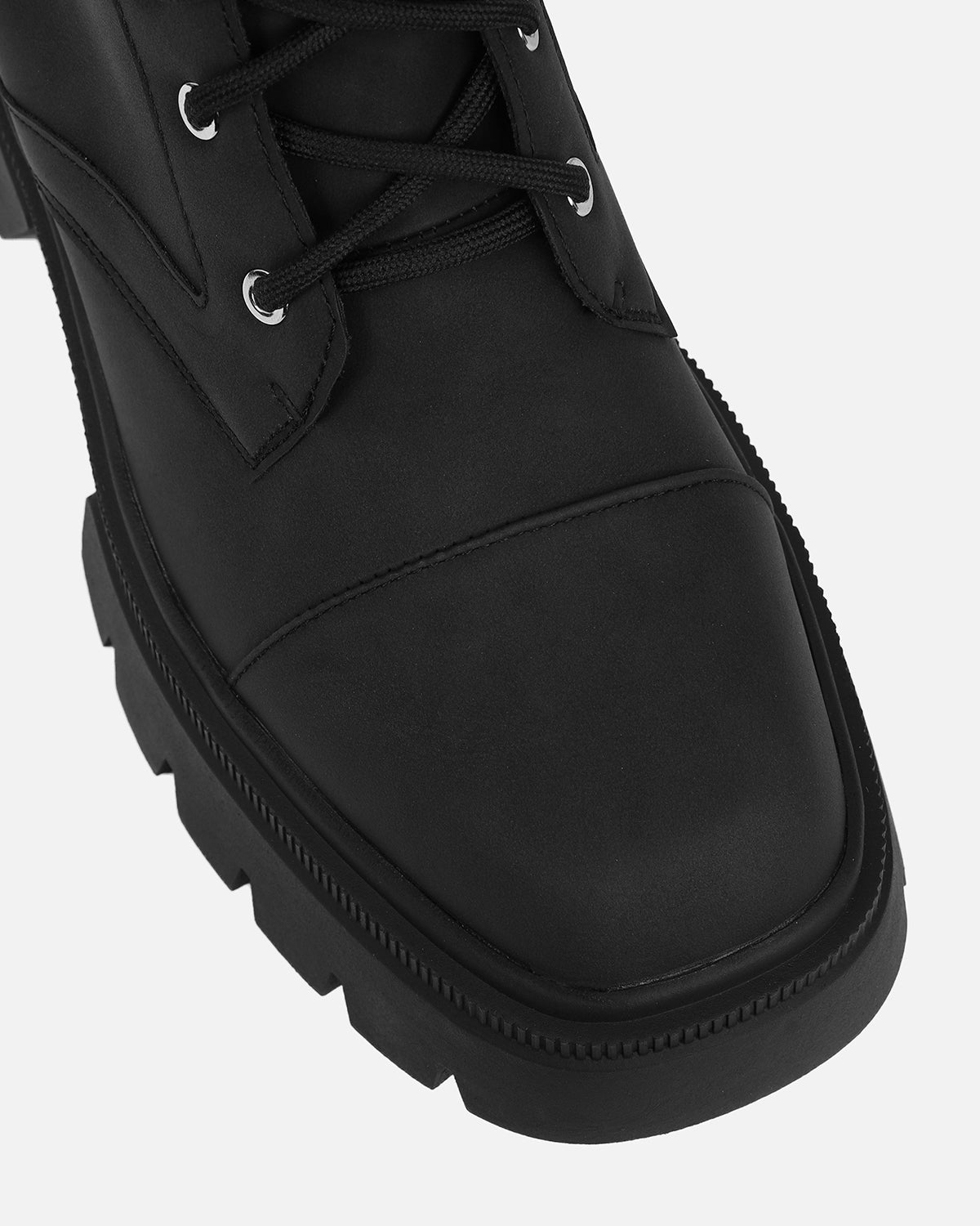 Bennett Black Nubuck Chunky Lace Up Boots