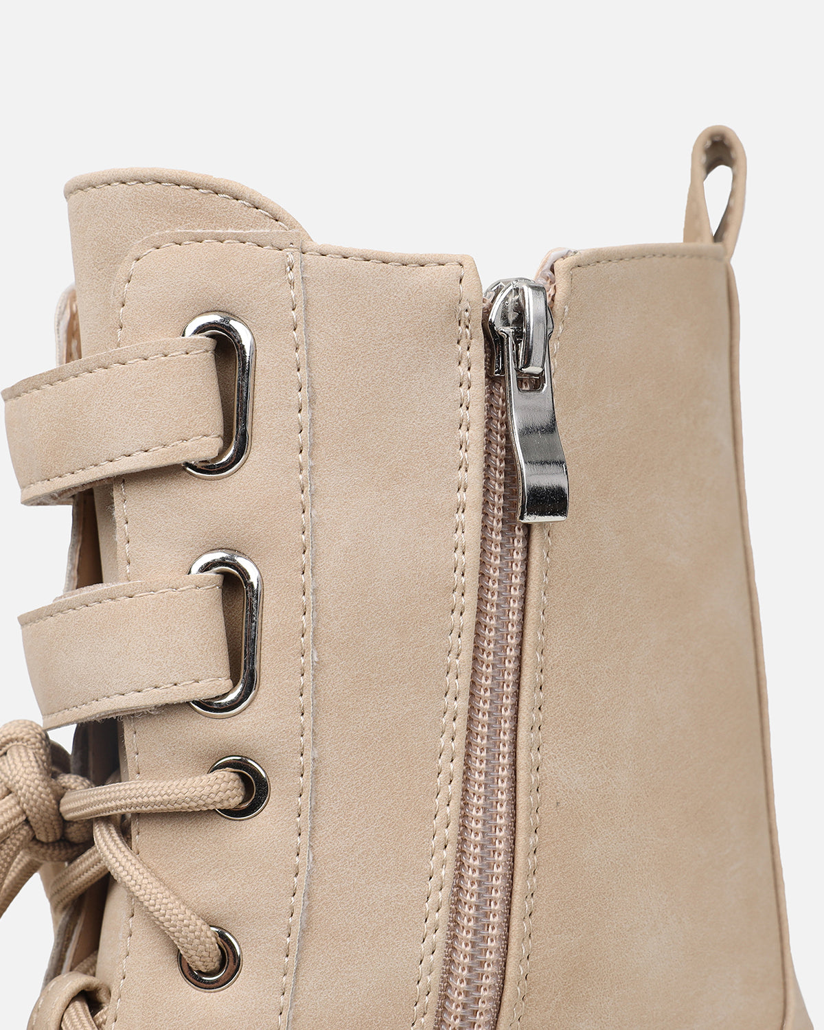 Bennett Sand Nubuck Chunky Lace Up Boots