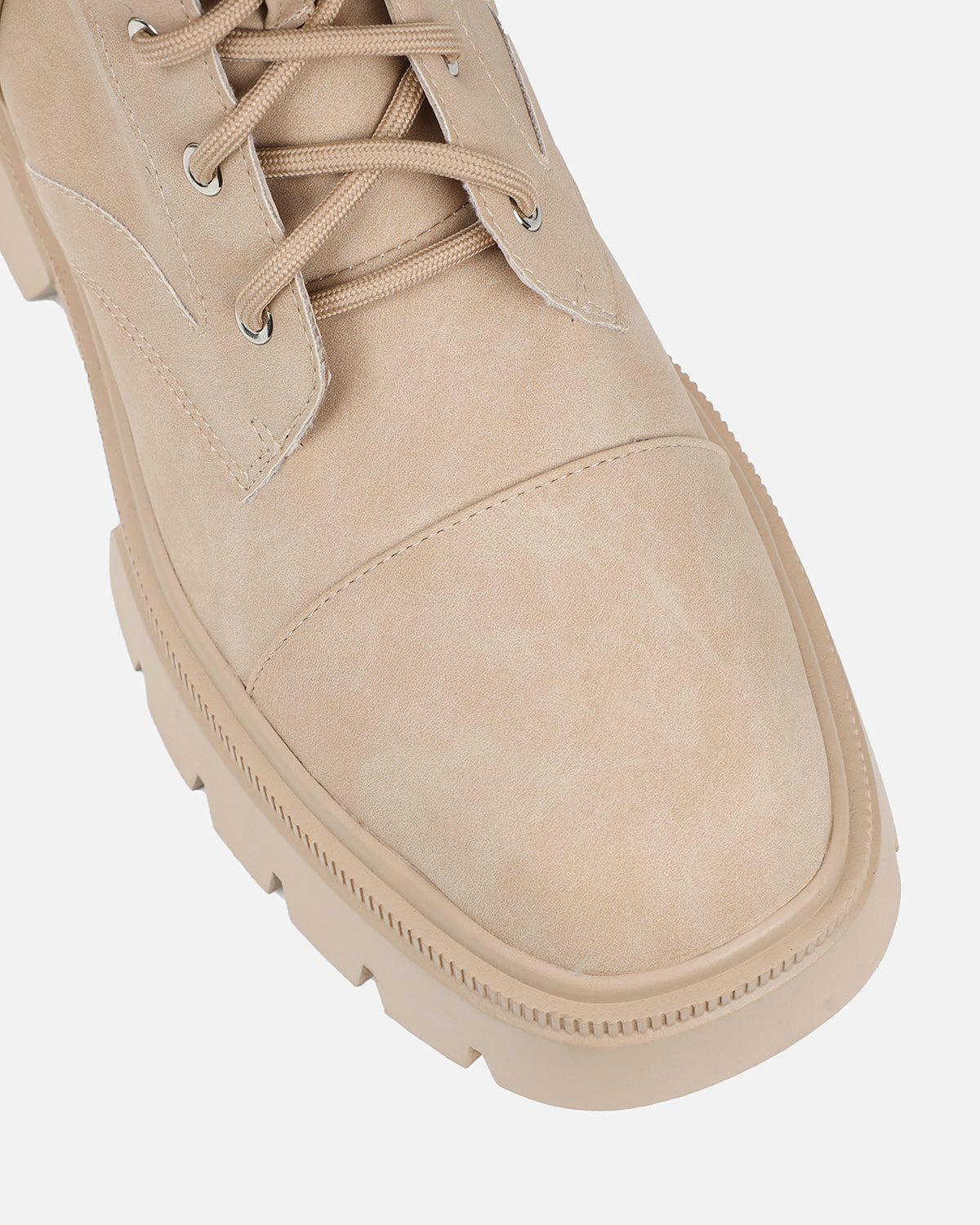 Bennett Sand Nubuck Chunky Lace Up Boots