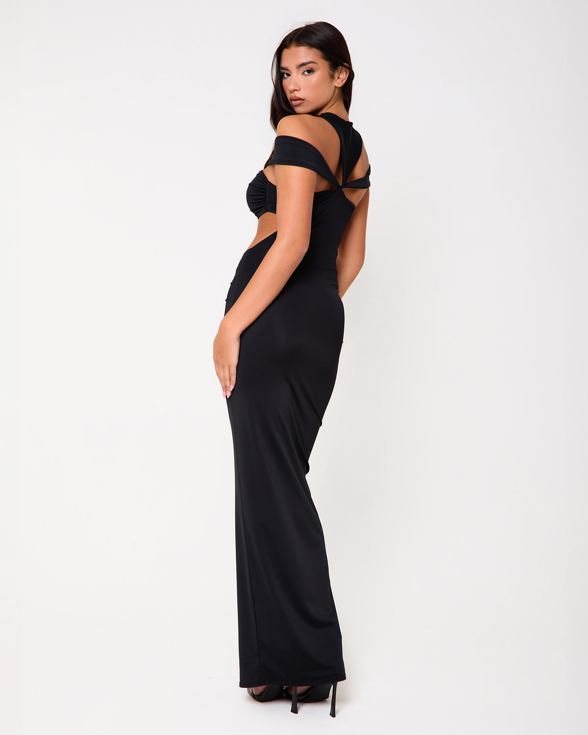 Bronx Black Cut Out Maxi Dress