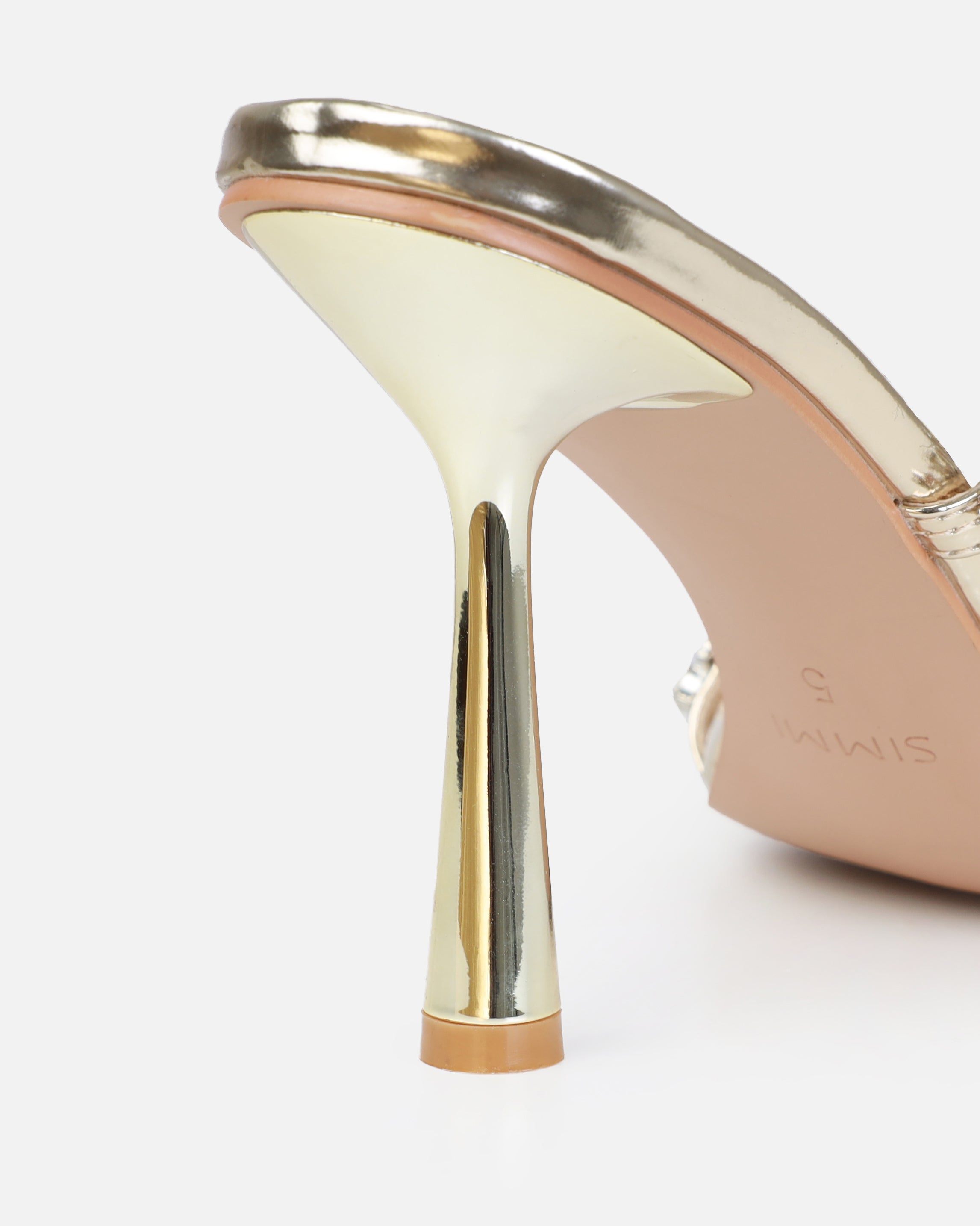 Dionne Crowe Romance Gold Diamante Mules