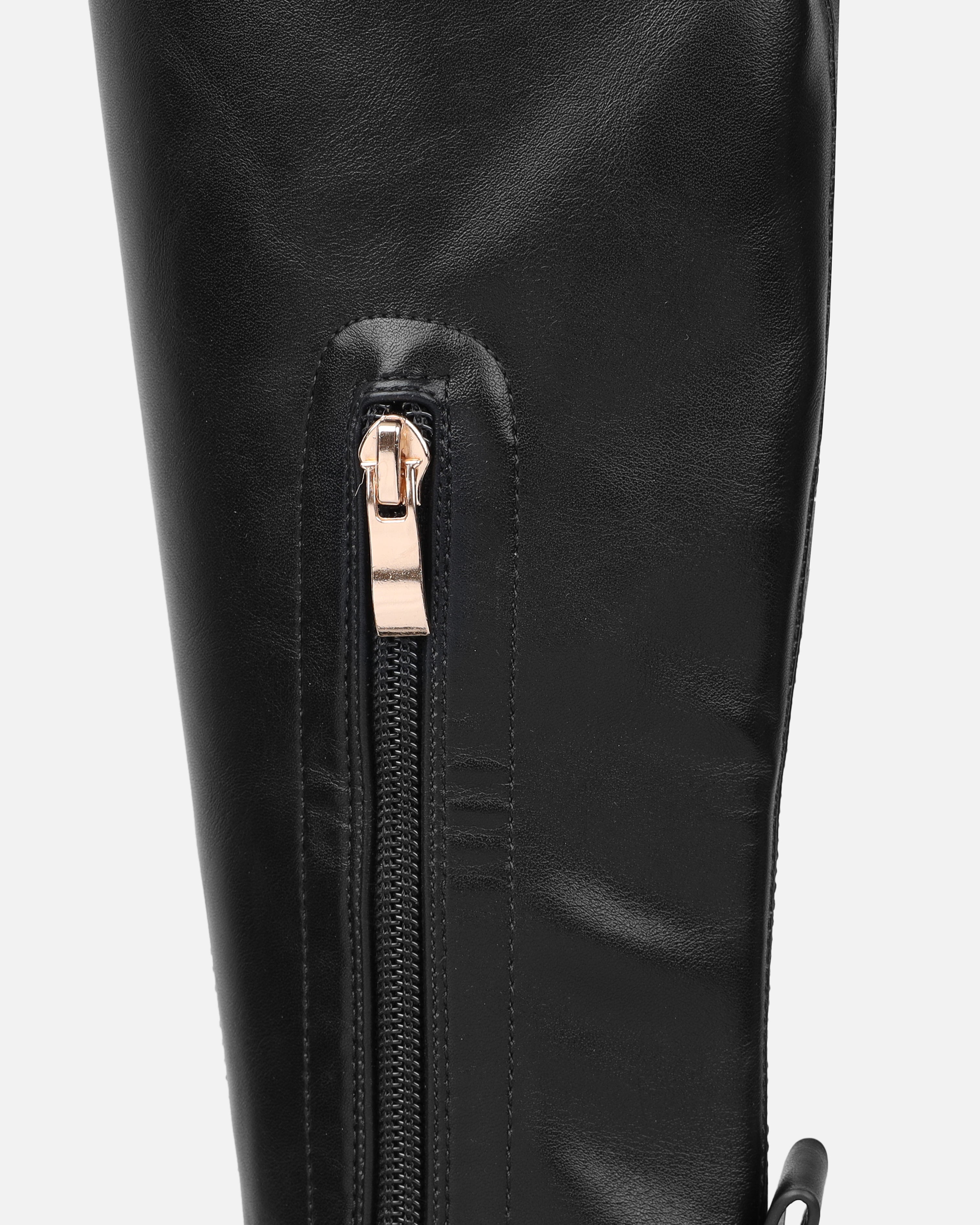 Bjorn Black Stretch Chunky Over The Knee Boots
