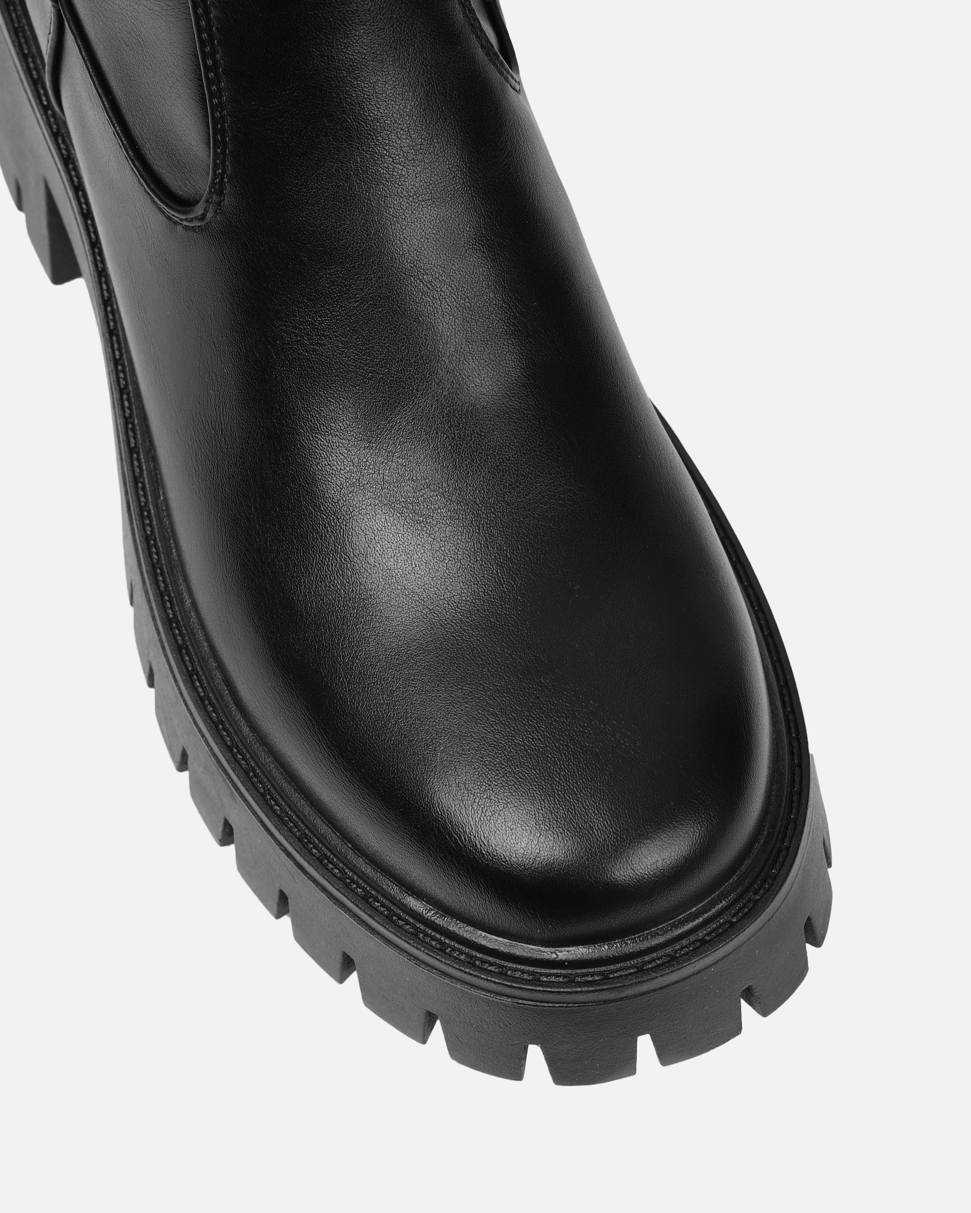 Bjorn Black Stretch Chunky Over The Knee Boots