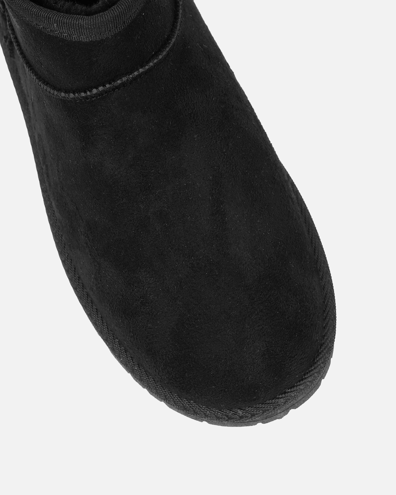 Cari Black Faux Suede Ultra Low Boots