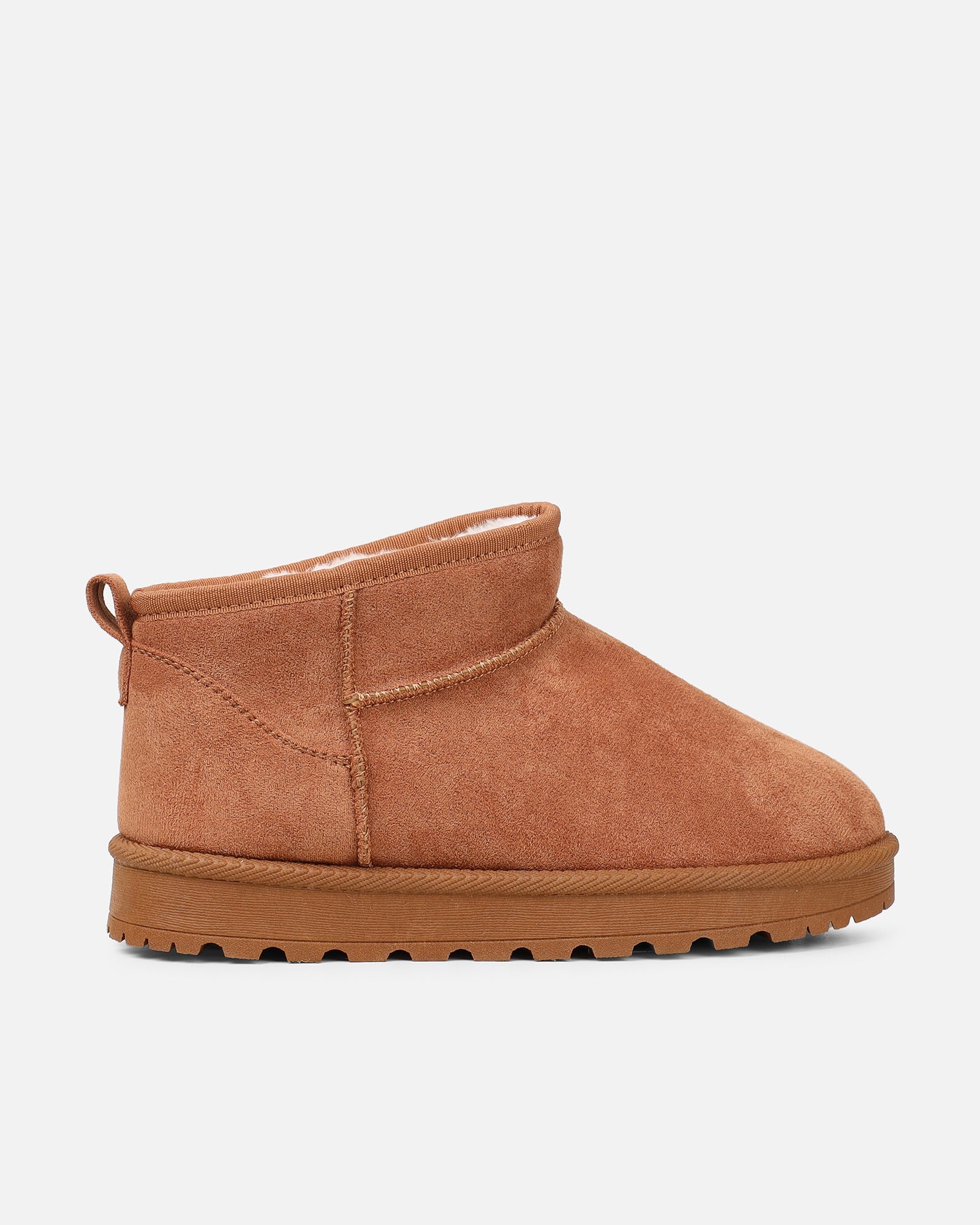 Cari Tan Faux Suede Ultra Low Boots