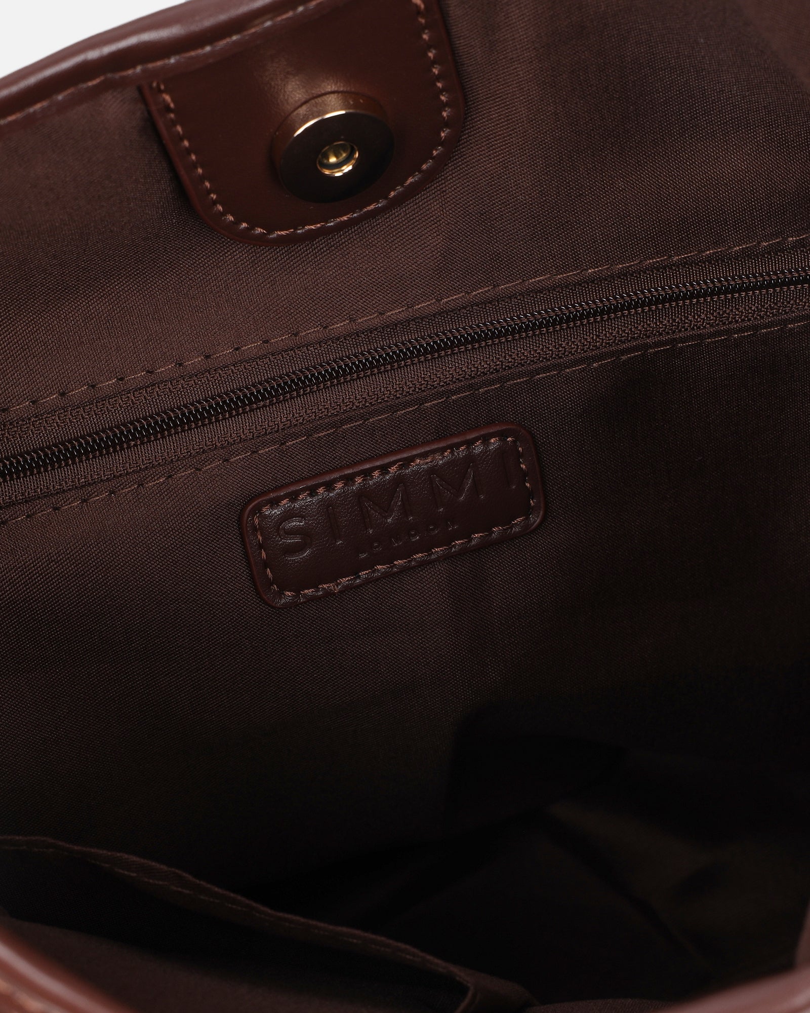 Caria Large Brown Woven Shoulder Bag