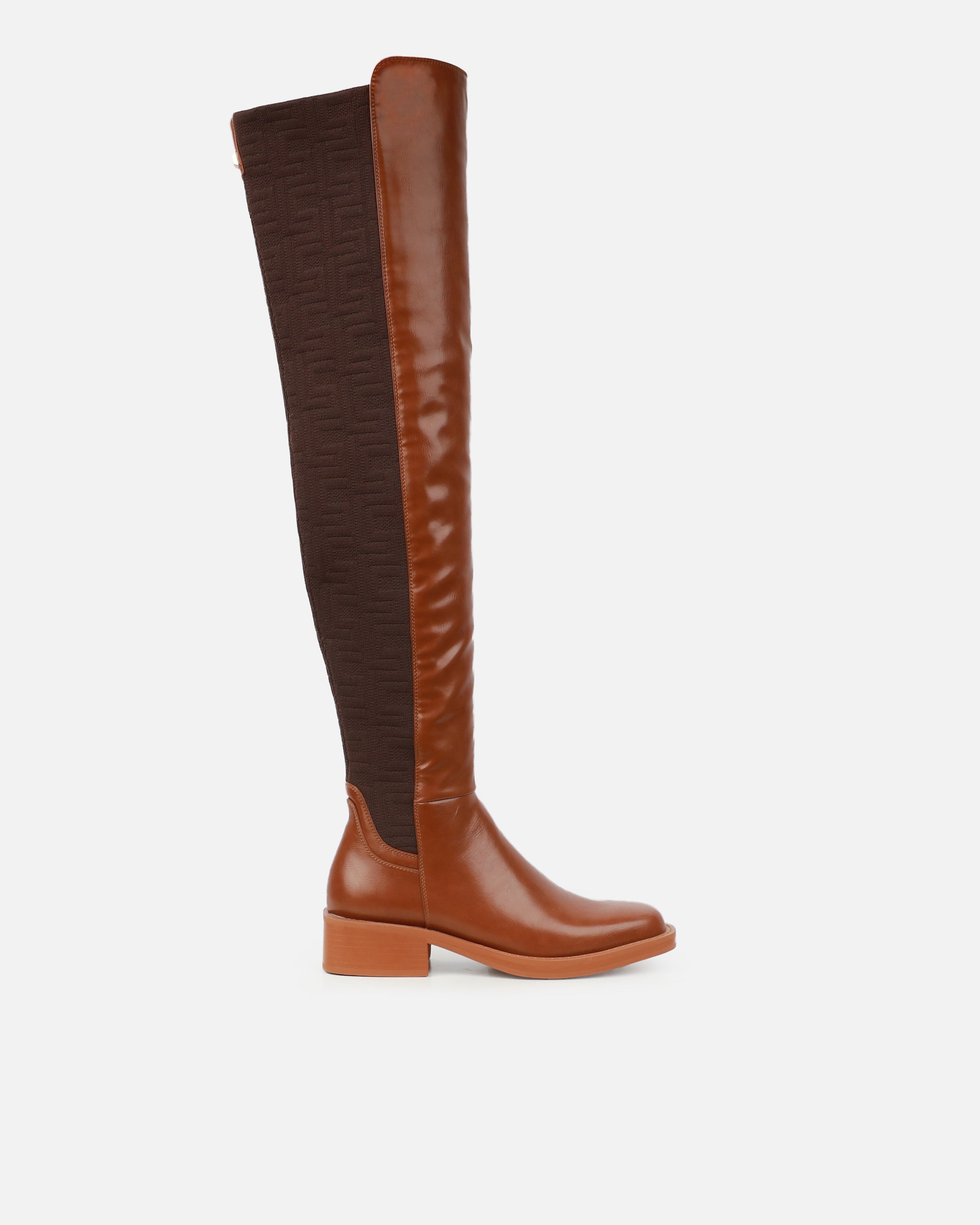Darell Tan Flat Over The Knee Boots
