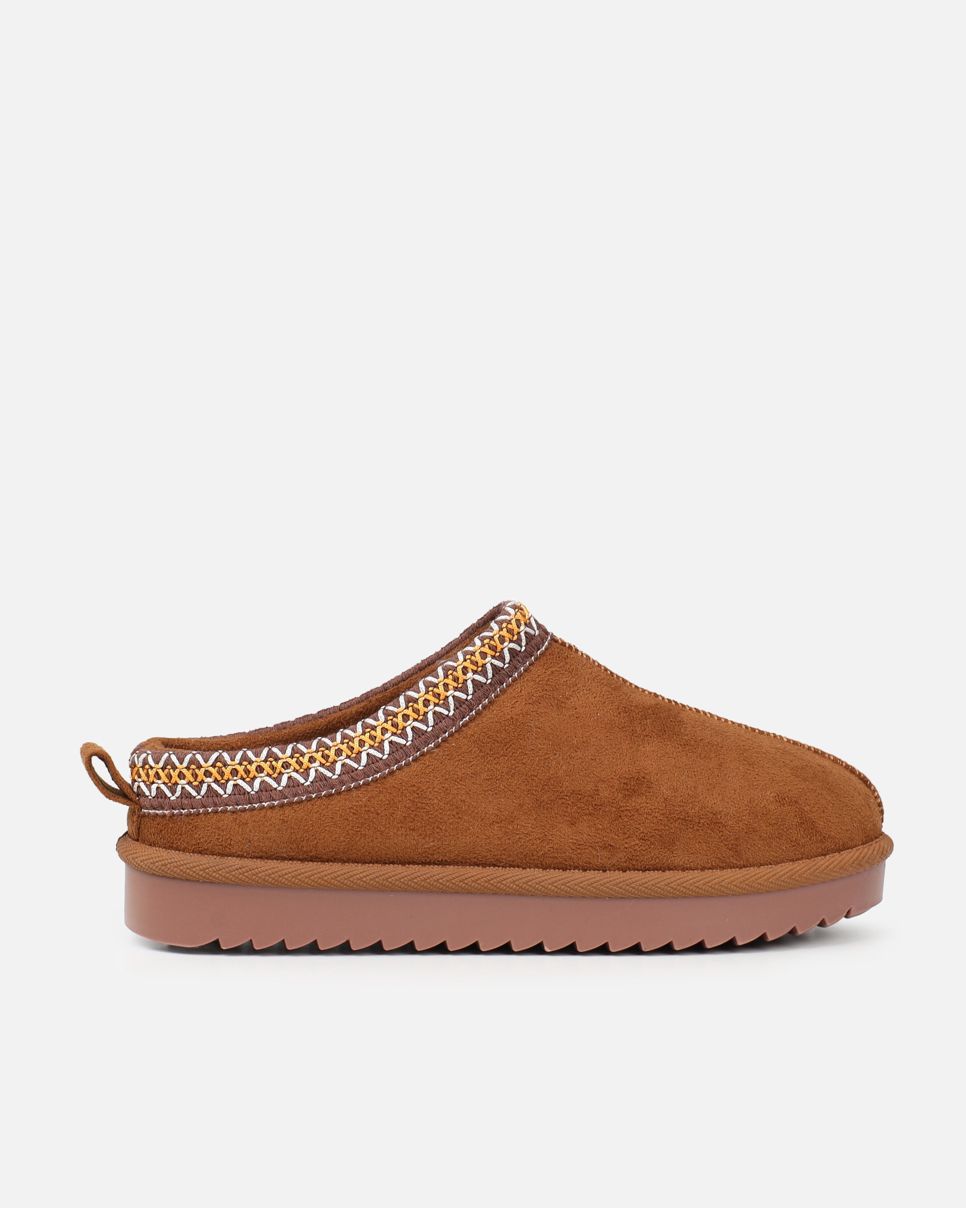 Cece Camel Faux Suede Slippers