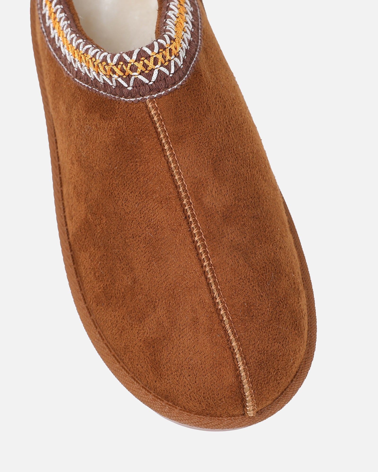 Cece Camel Faux Suede Slippers