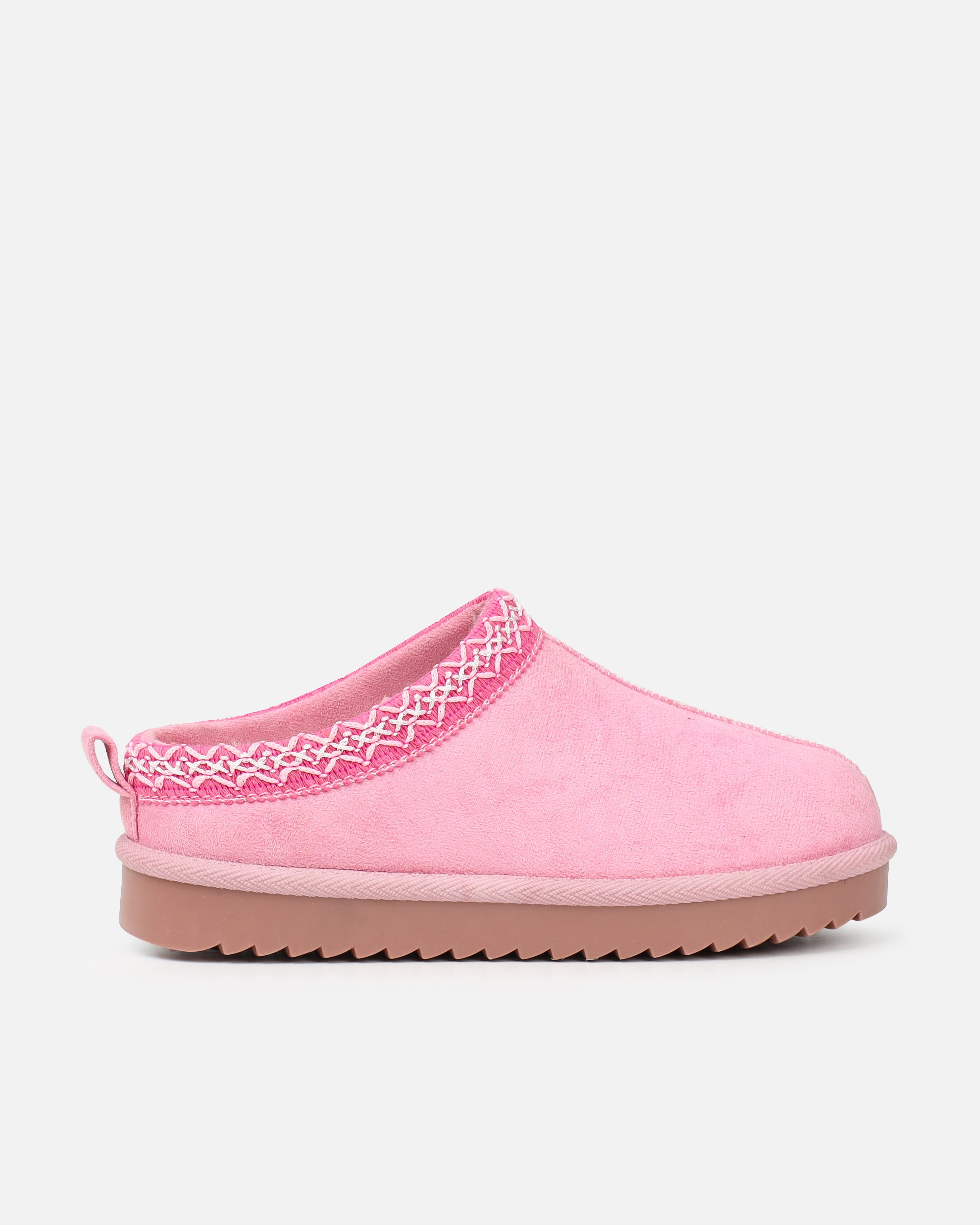 Cece Pink Faux Suede Slippers
