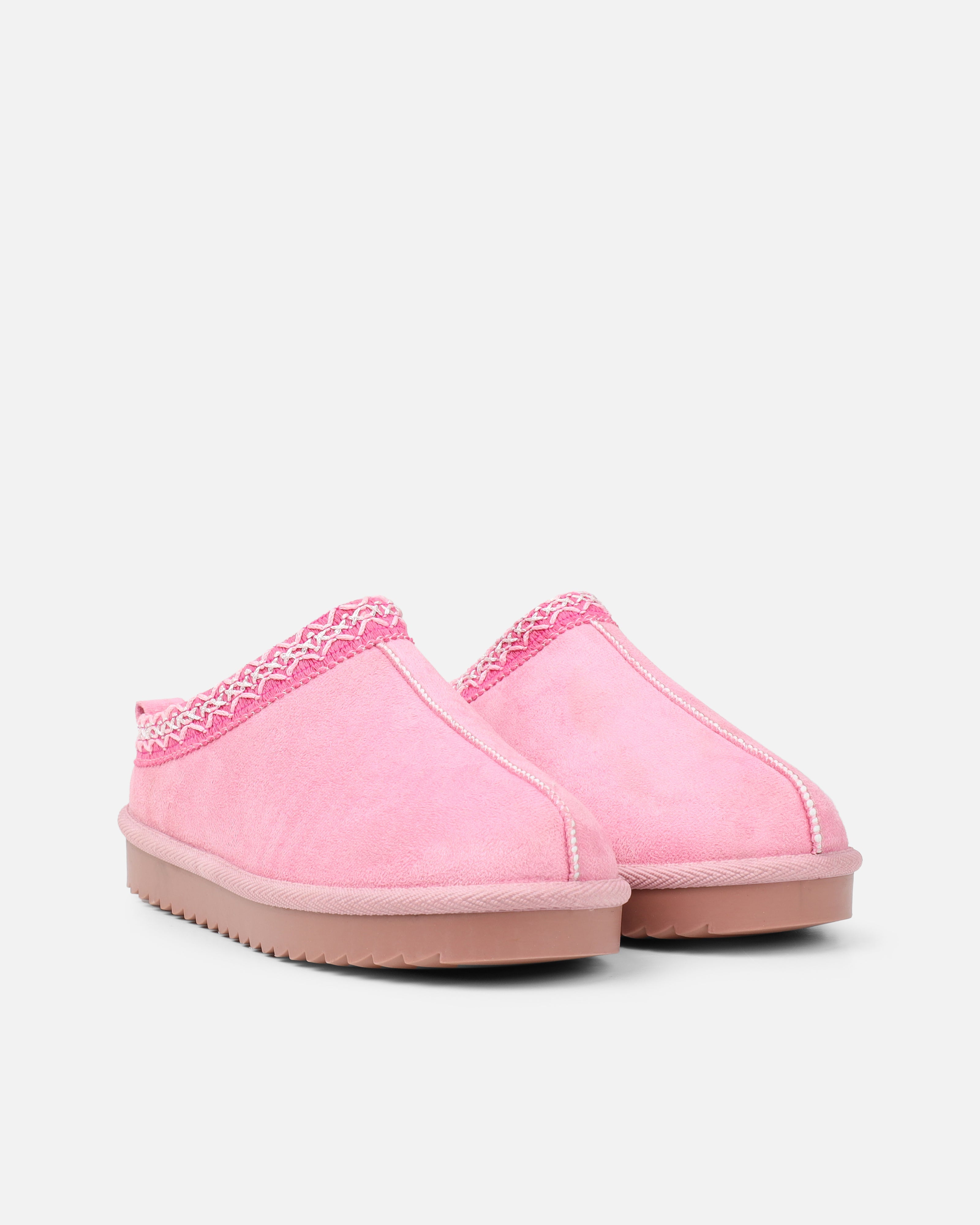 Cece Pink Faux Suede Slippers