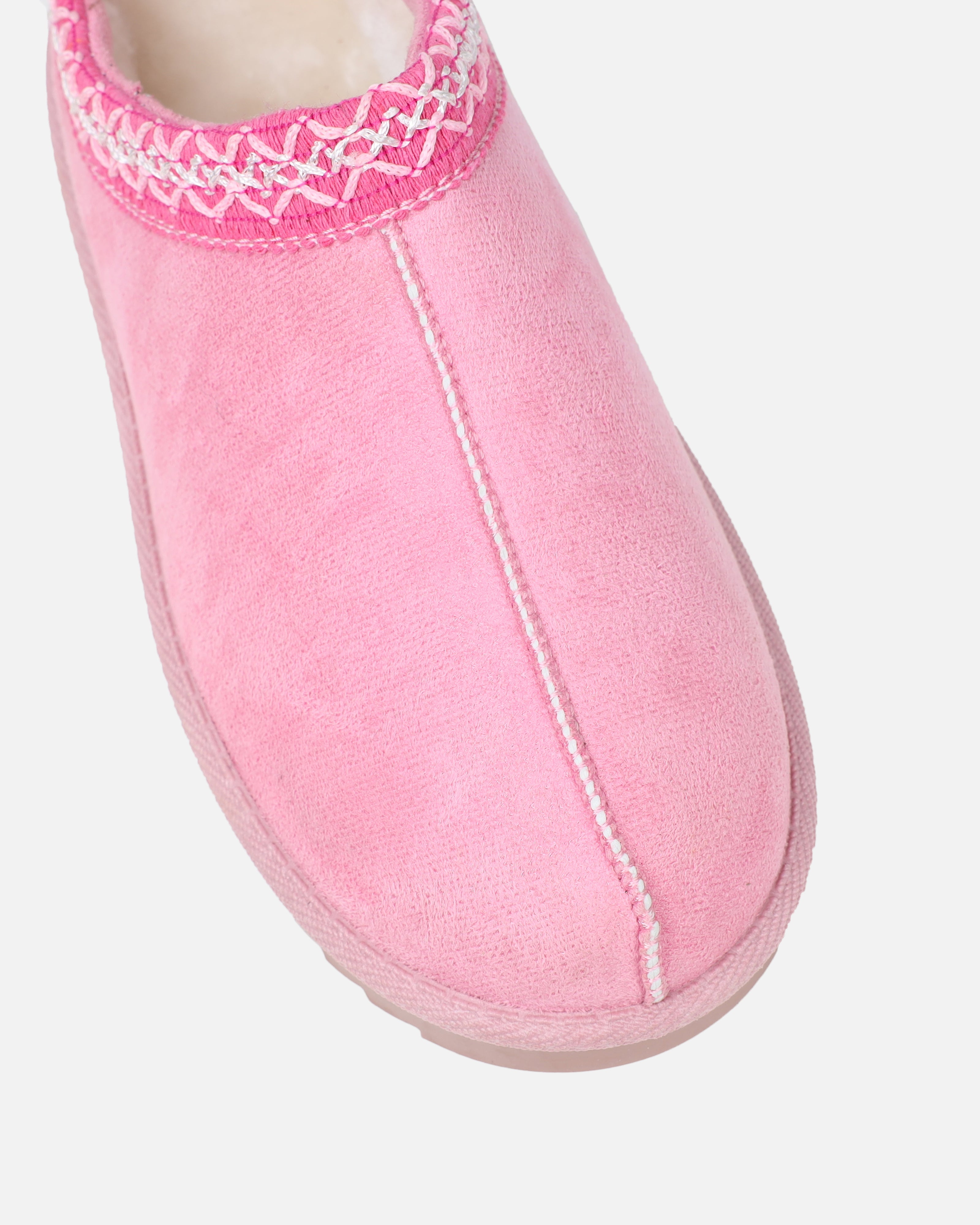 Cece Pink Faux Suede Slippers
