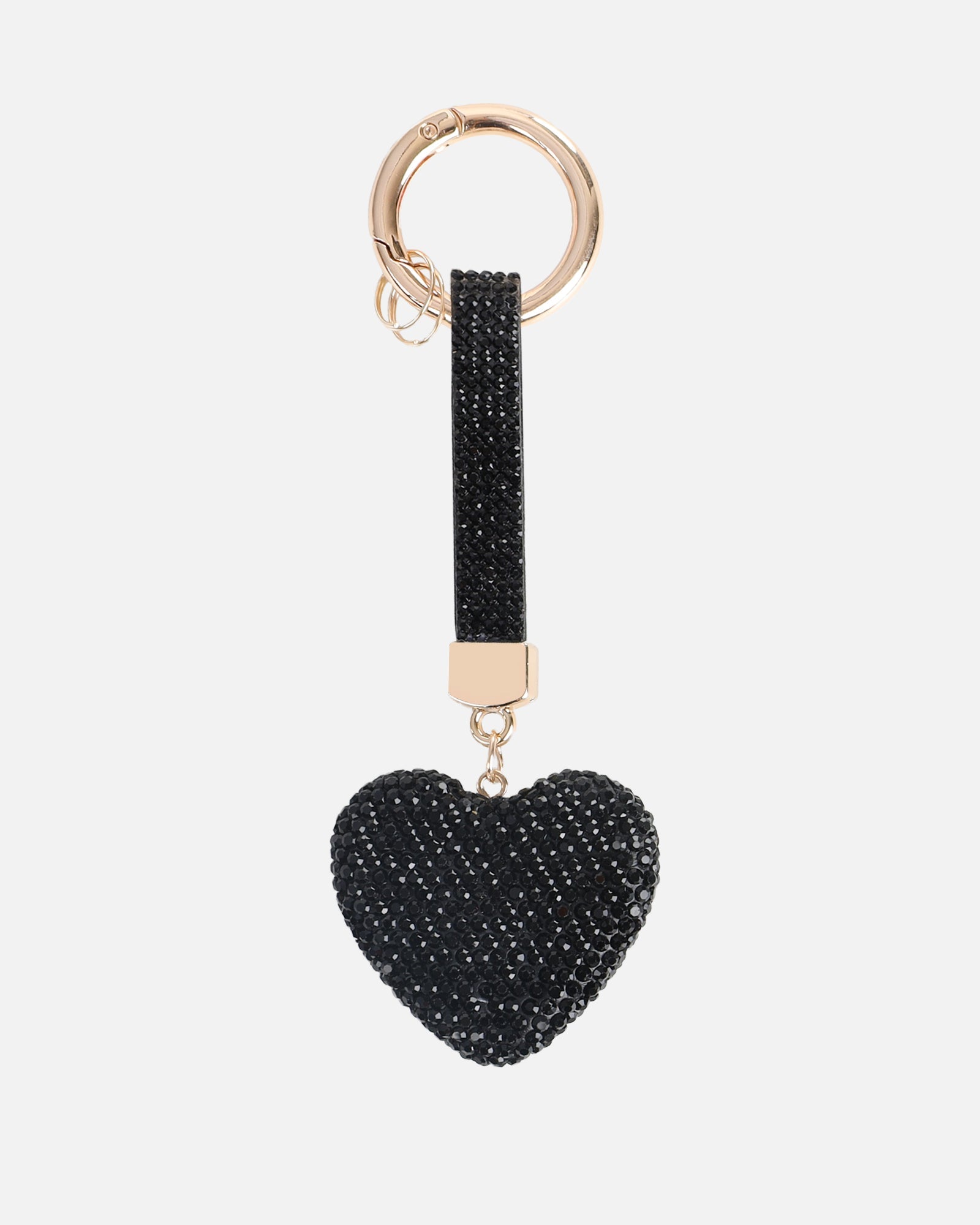 Lumi Black Diamante Heart Charm