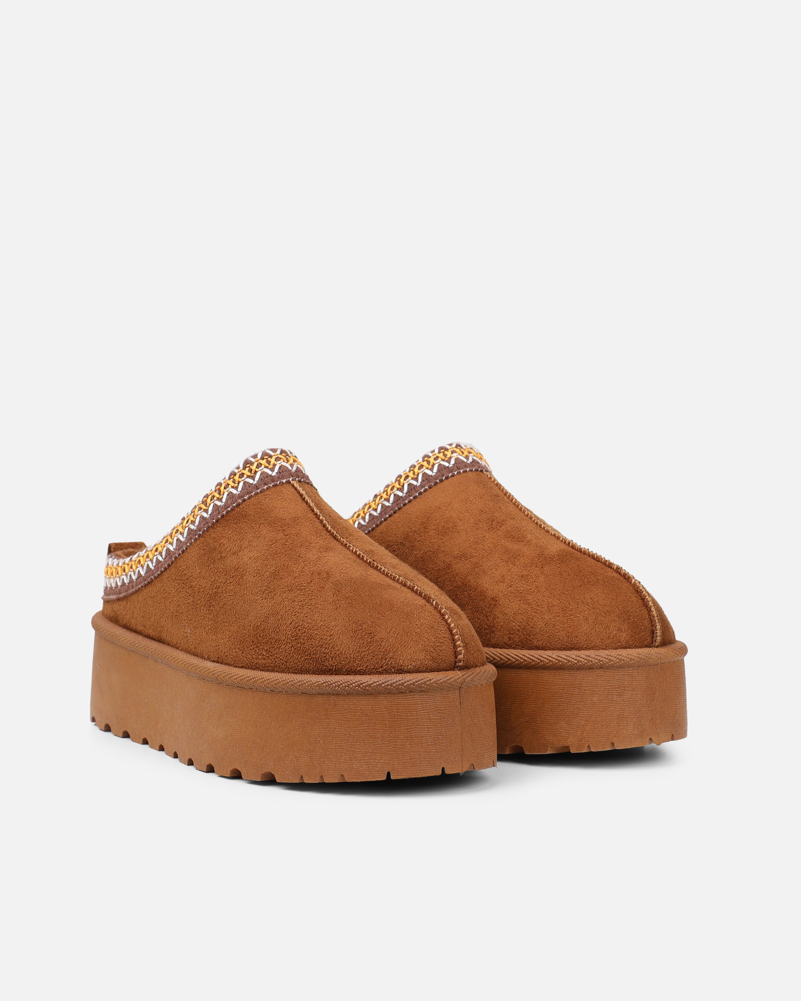 Coko Tan Faux Suede Flatform
