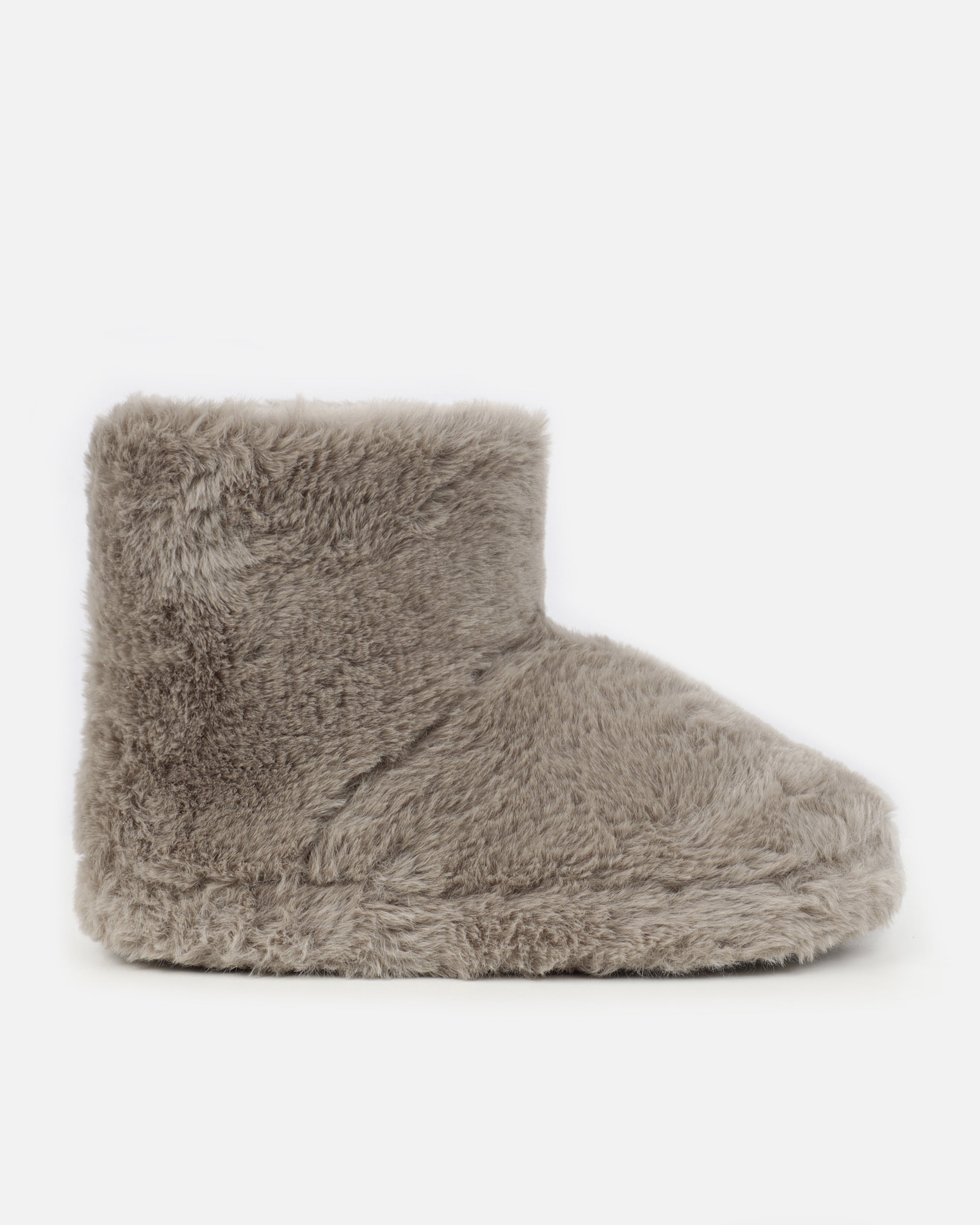Comfy Mocha Fluffy Slipper Boots