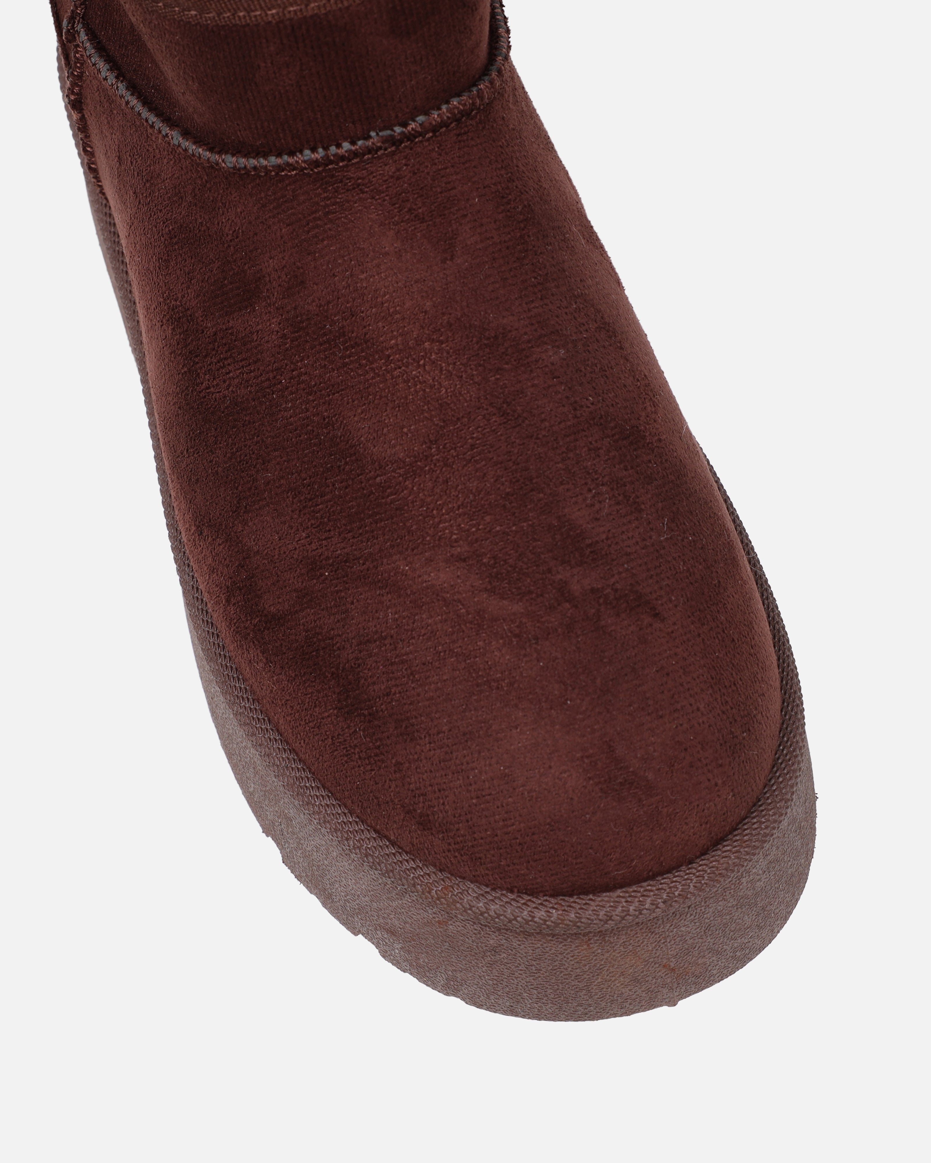 Cori Chocolate Faux Suede Flatform Boots
