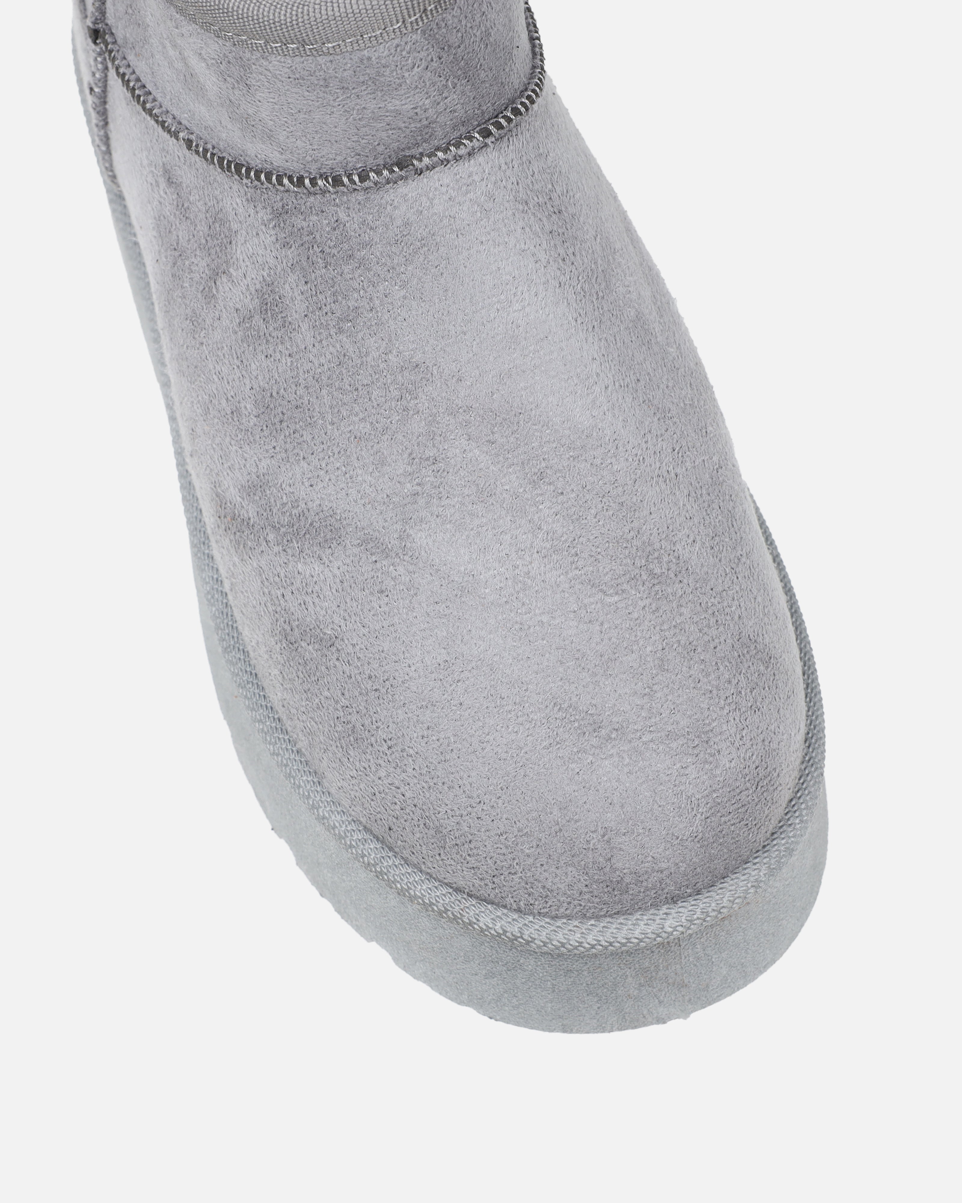 Cori Grey Faux Suede Flatform Boots
