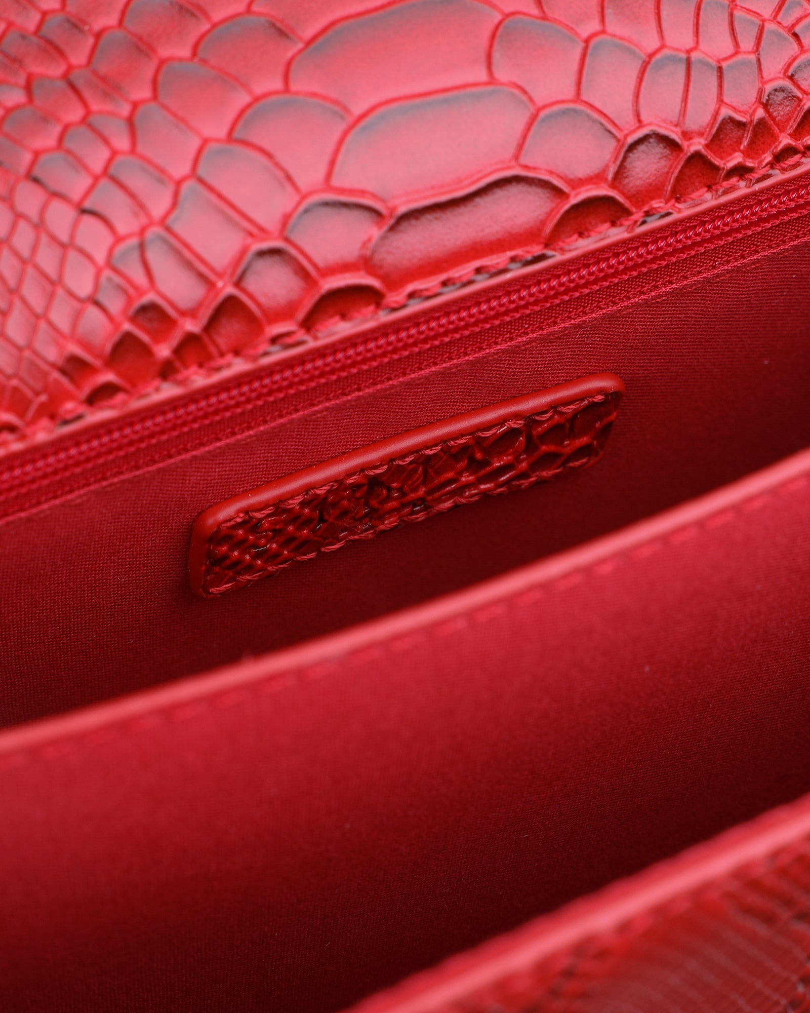 Corinna Red Snake Effect Mini Shoulder Bag