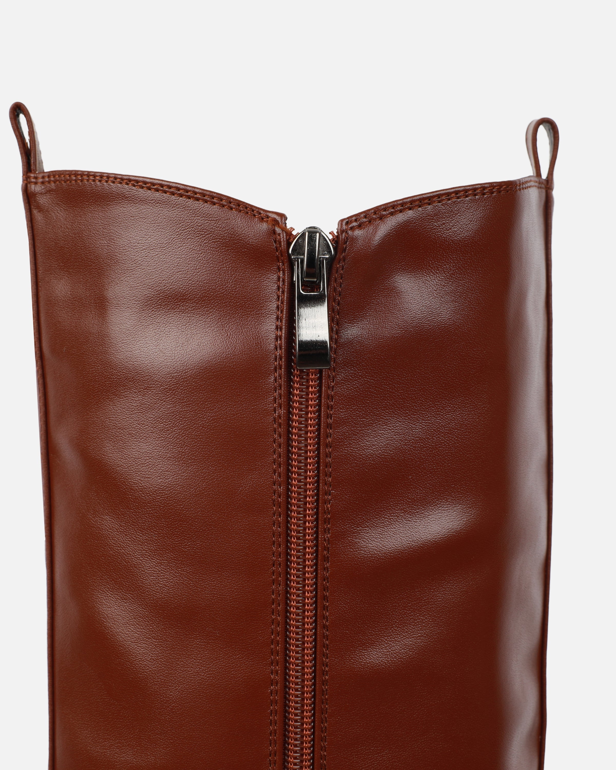 Tommo Tan Flat Chunky Knee High Boots