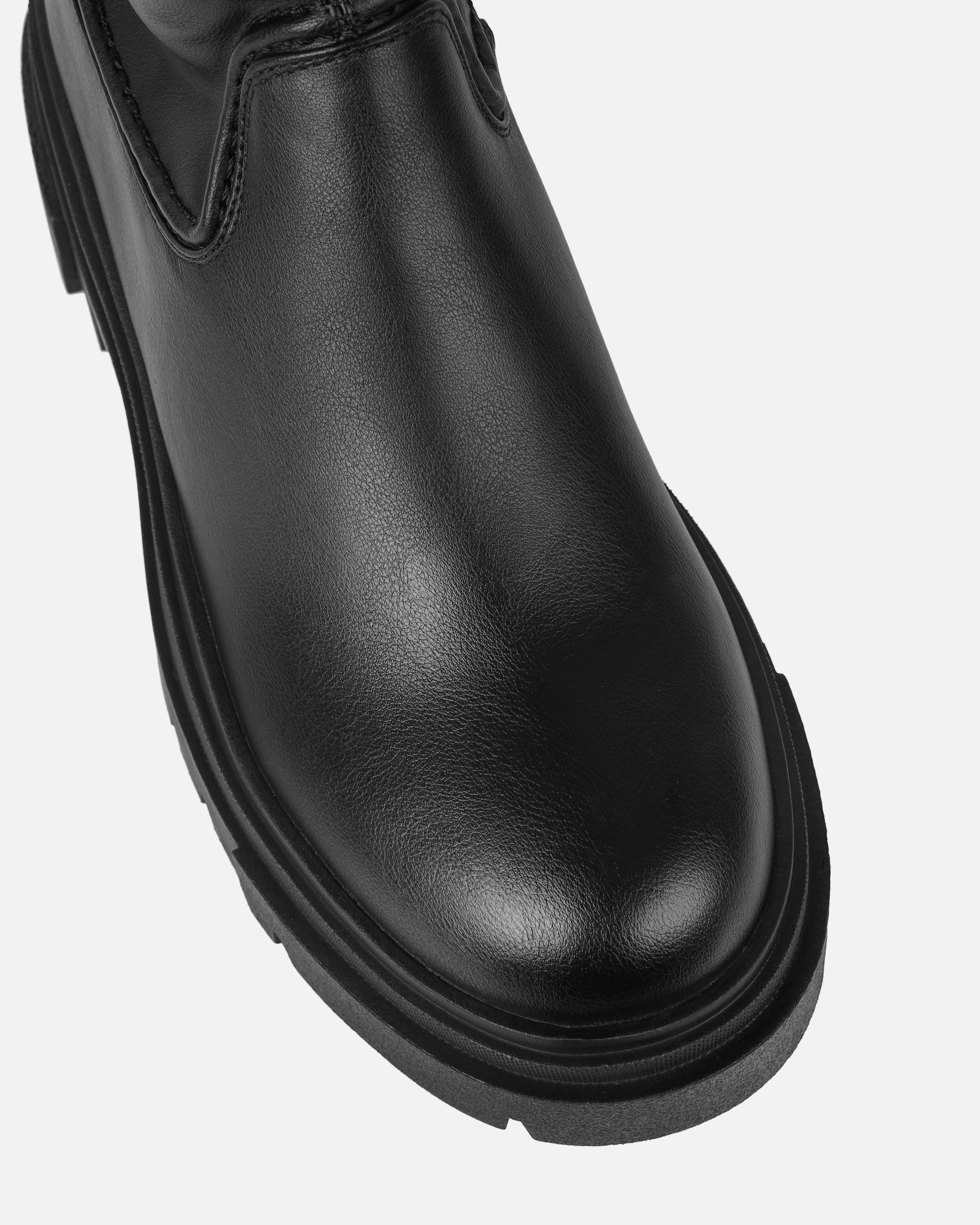 Wezley Black Flat Over The Knee Thigh High Boots