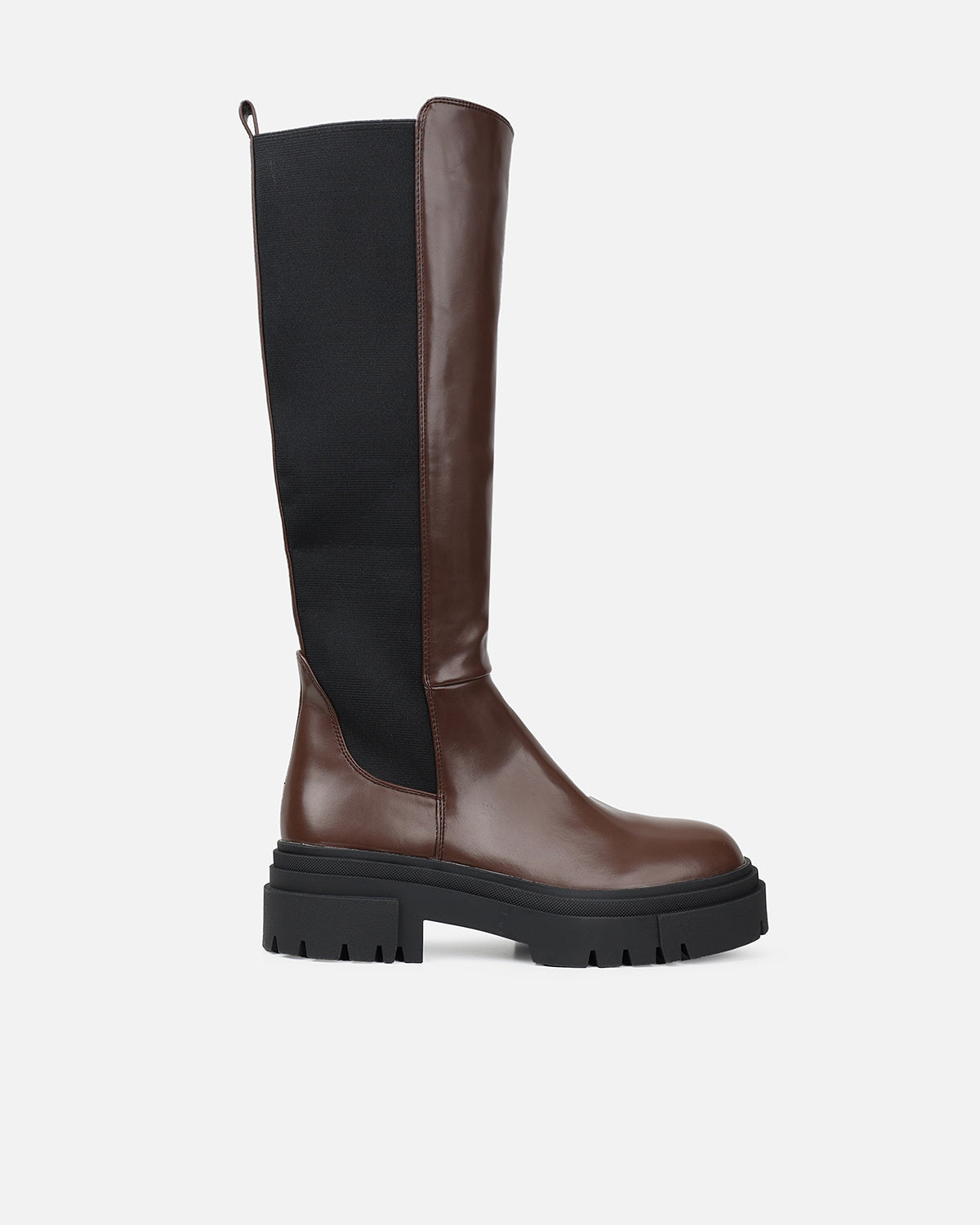 Bernard Brown Chunky Knee Boots