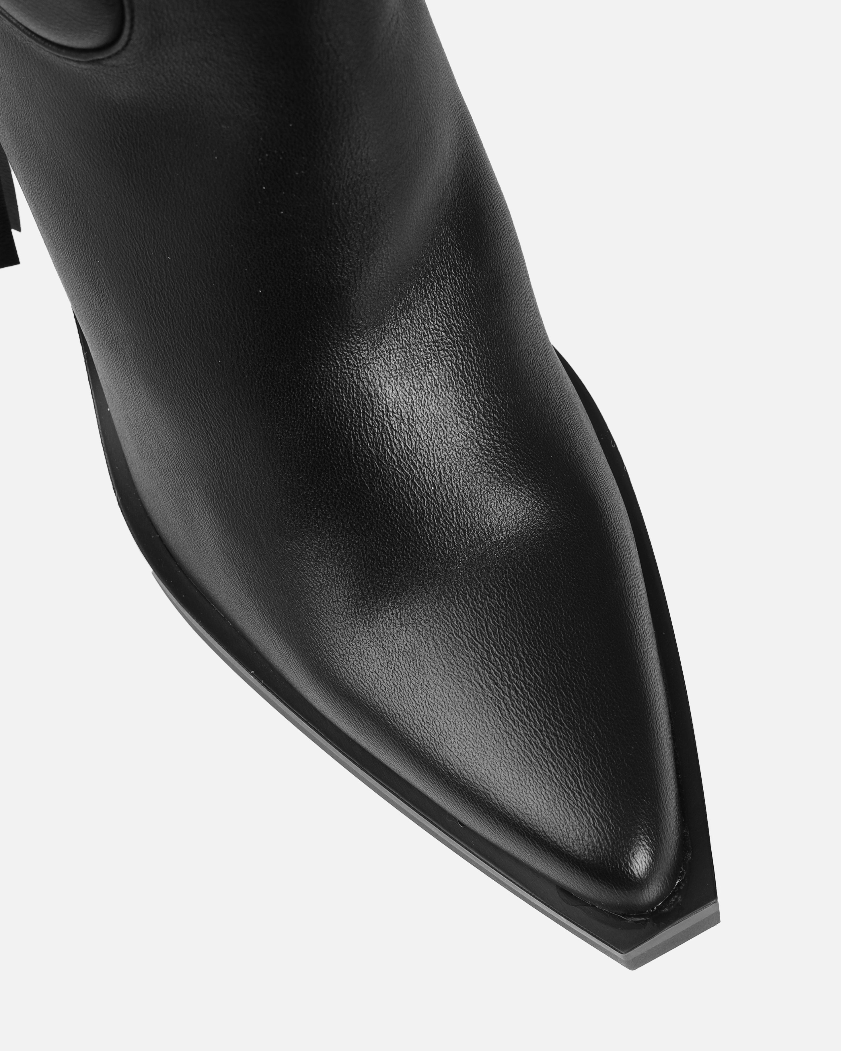 Tasha Ghouri Andrew Black Tassle Calf Western Boots