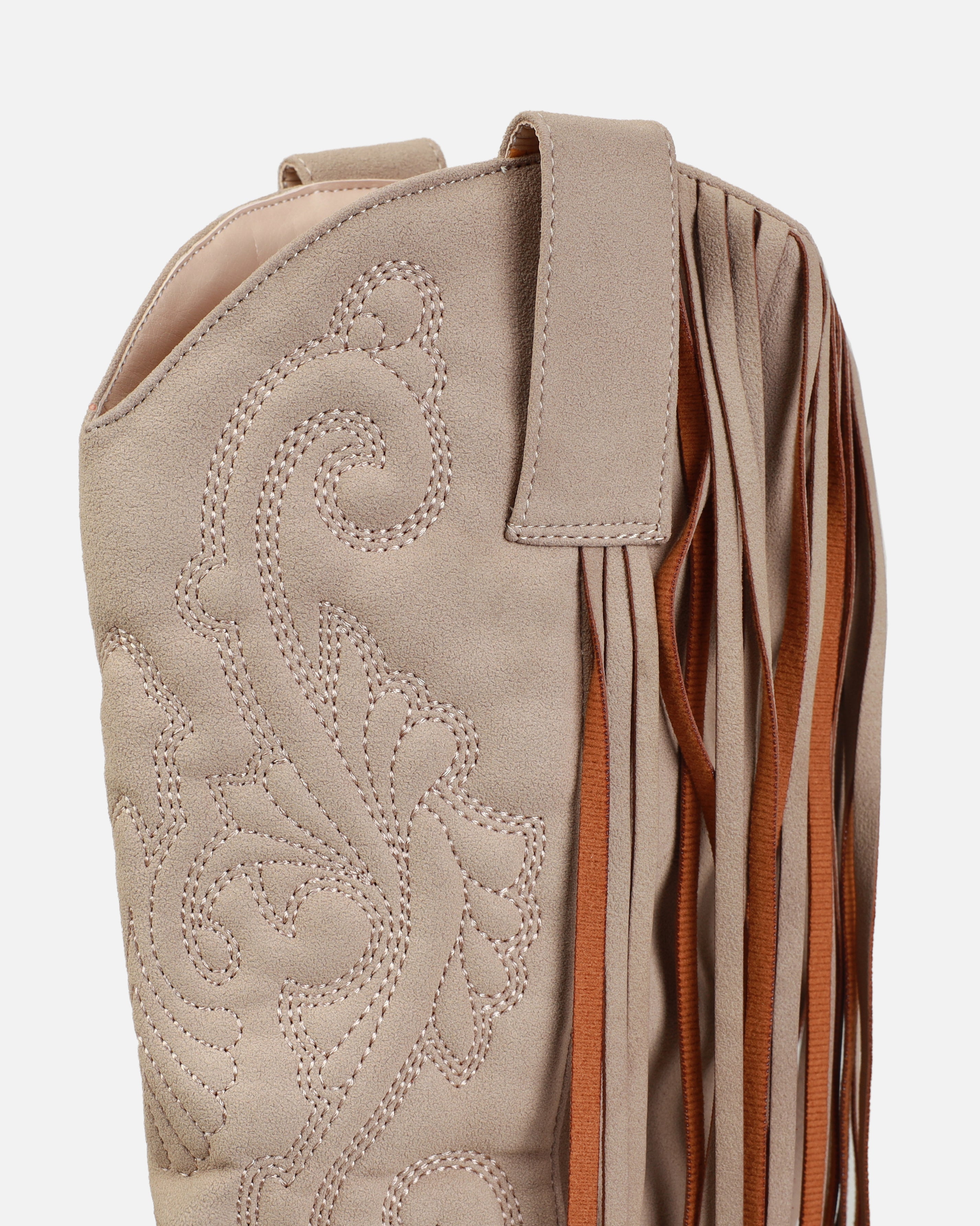 Tasha Ghouri Andrew Stone Tassle Calf Western Boots