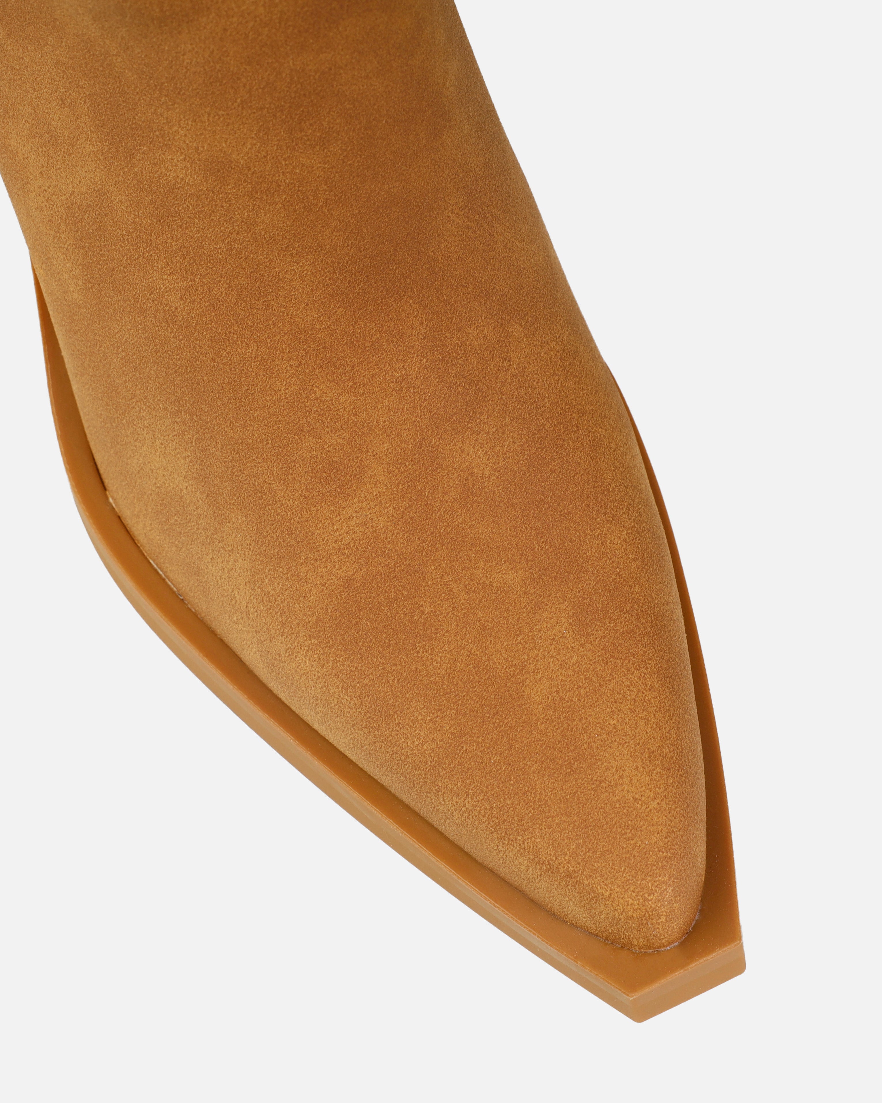 Tasha Ghouri Andrew Tan Tassle Calf Western Boots