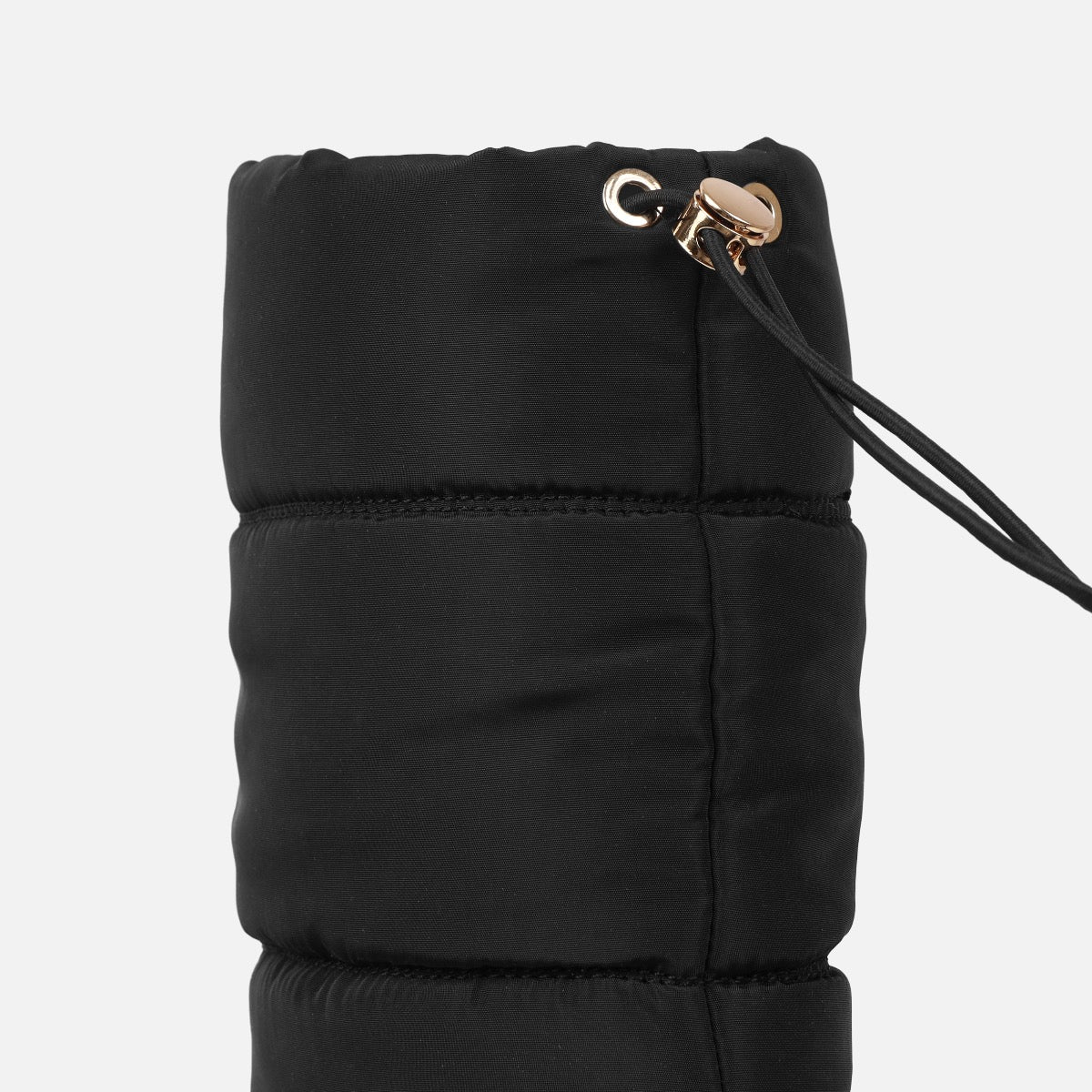 Frost Black Padded Block Heel Boots