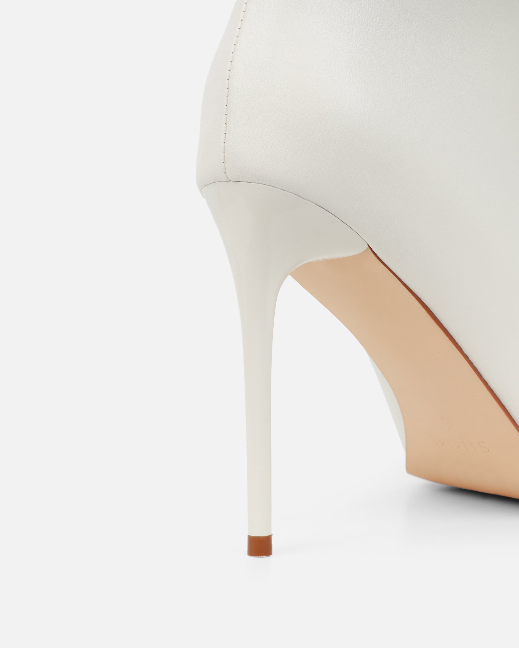 Giles Stone Ruched Stiletto Mid Calf Boots