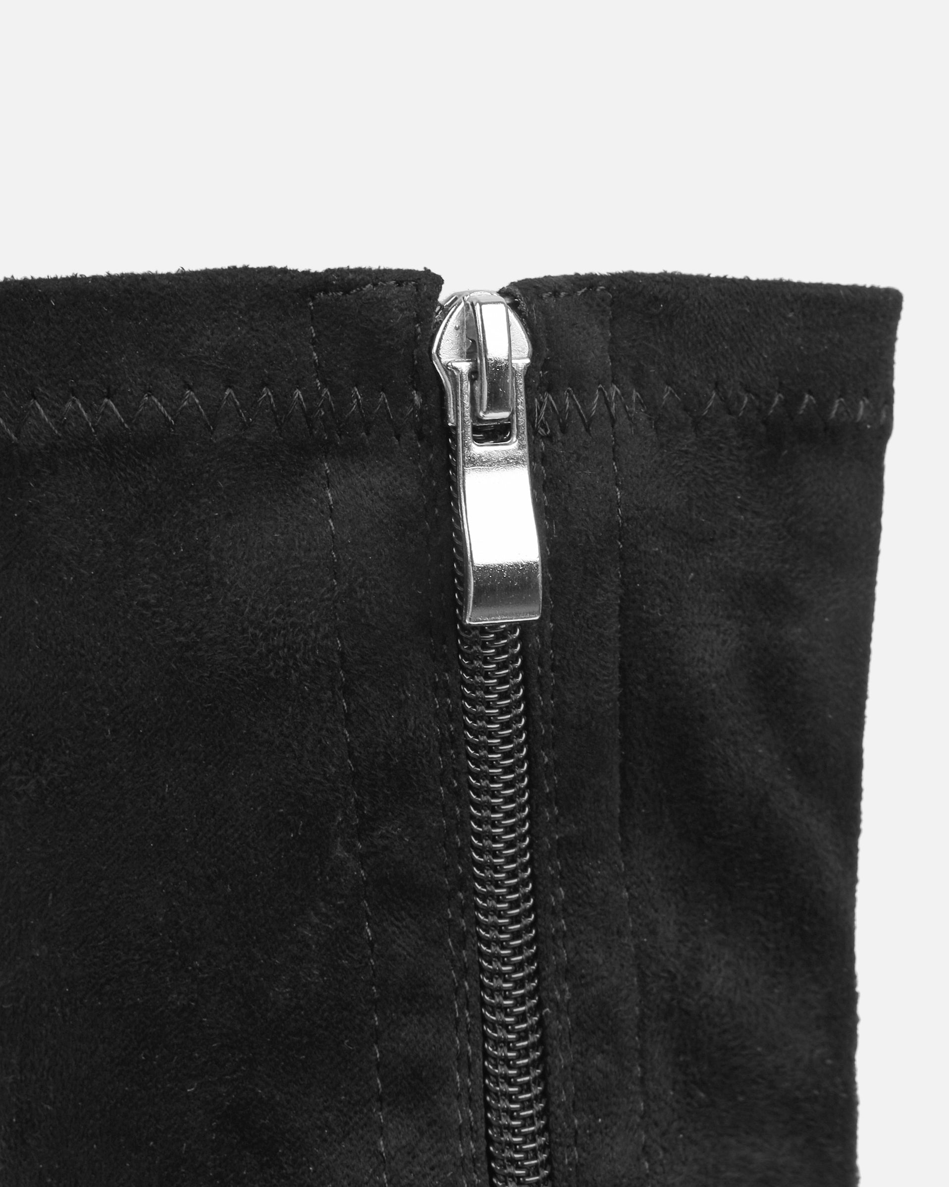 Giorgio Black Faux Suede Print Stiletto Sock Boots