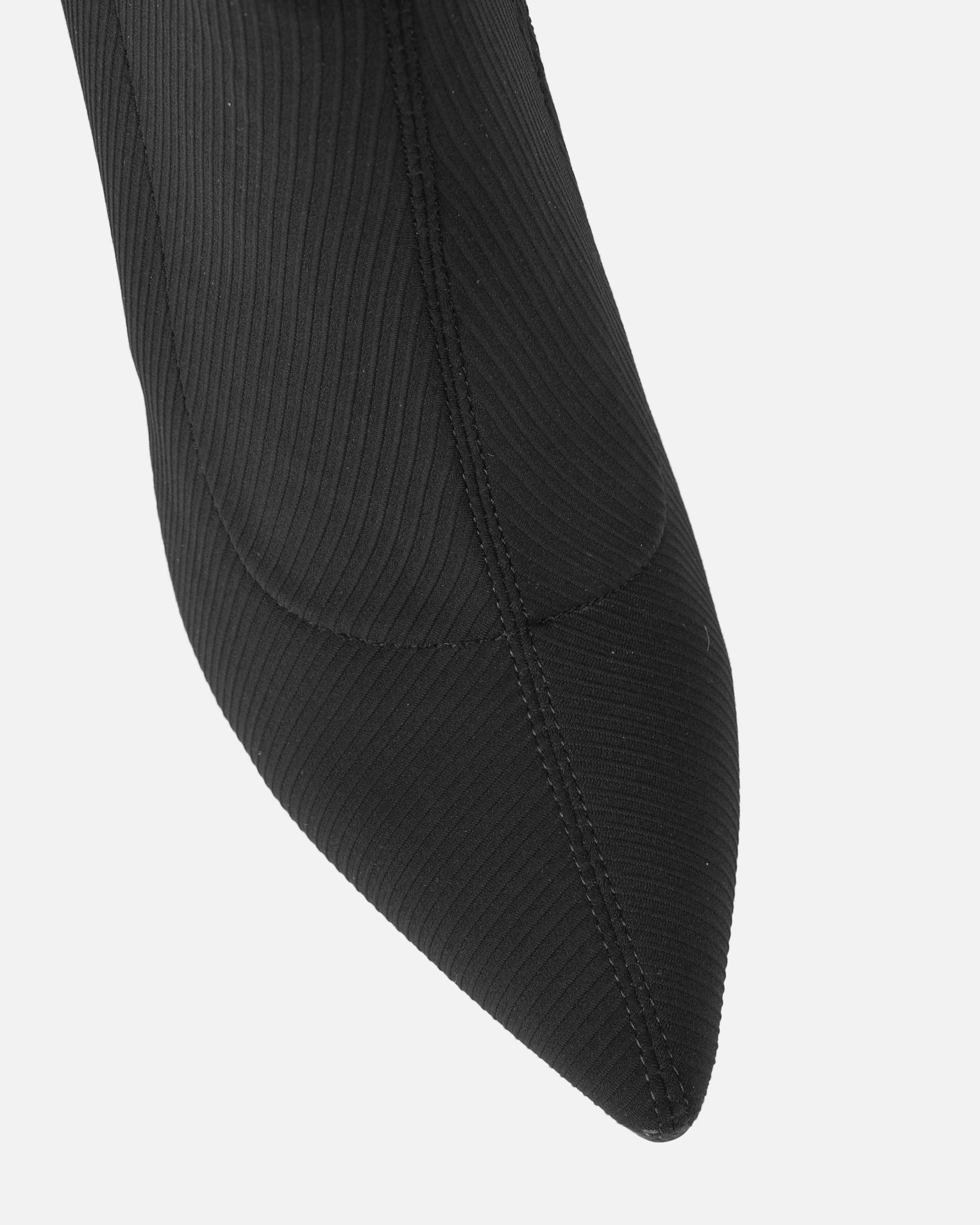 Griffin Black Ribbed Lycra Sock Boots