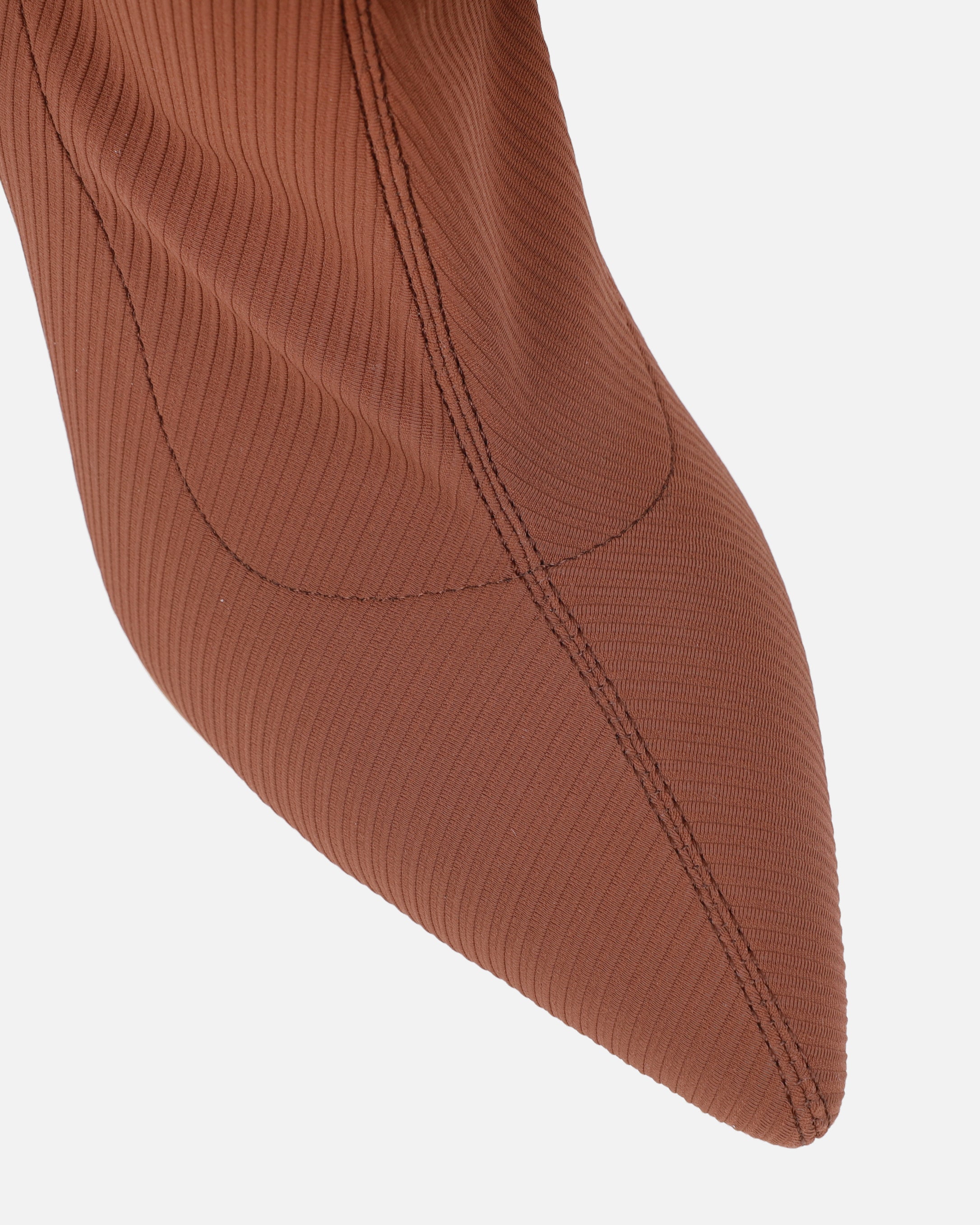 Griffin Mocha Ribbed Lycra Sock Boots