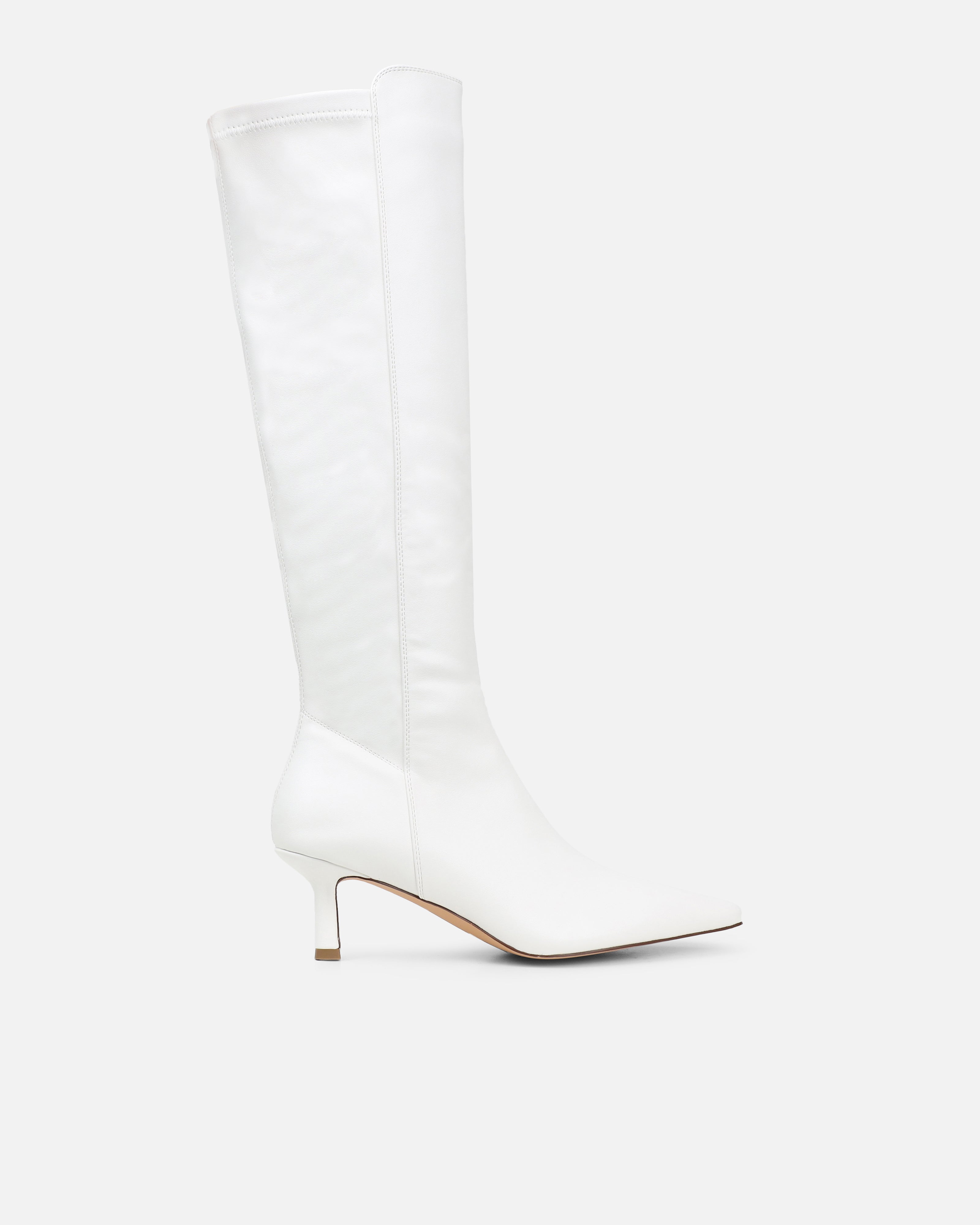 Hart white stretch knee boots