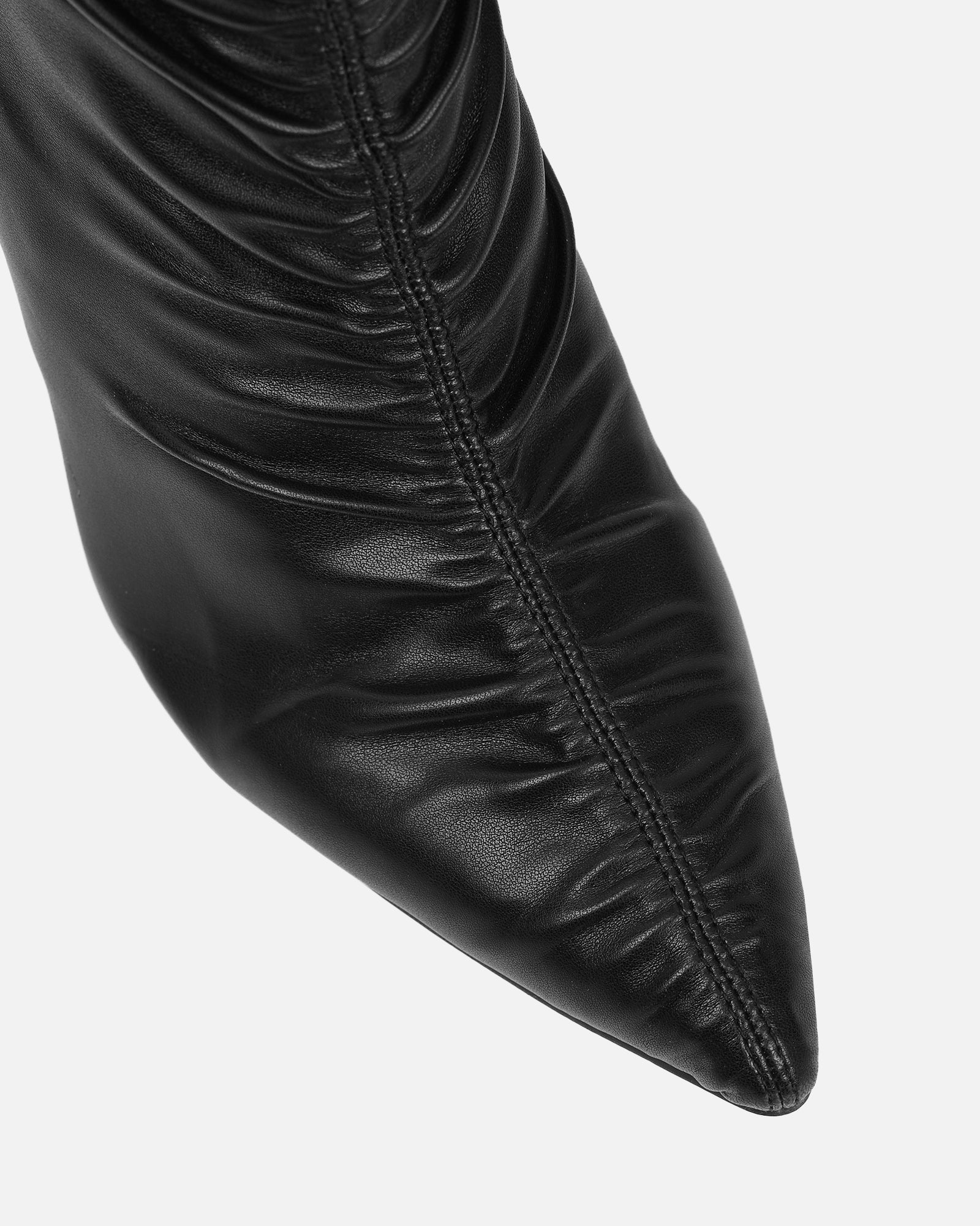 Igor Black Thigh High Ruched Stiletto Boots