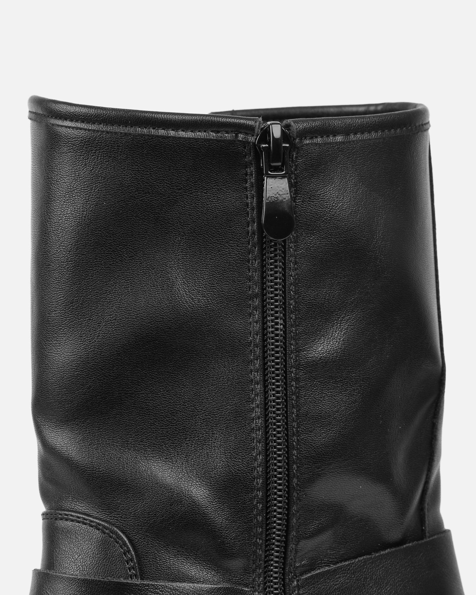 Indi Black Short Biker Boots