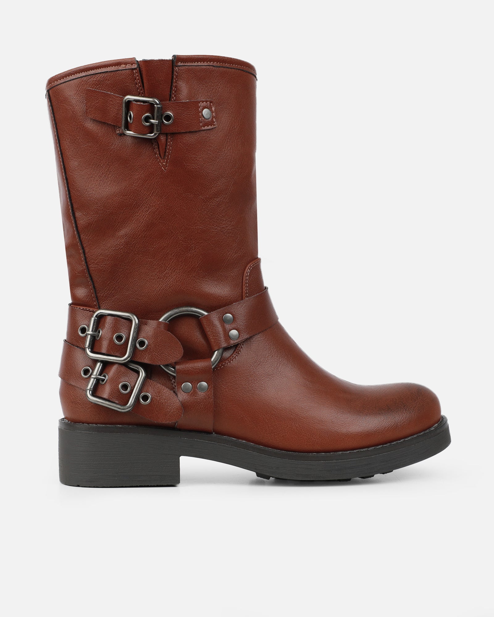 Indi Tan Short Biker Boots