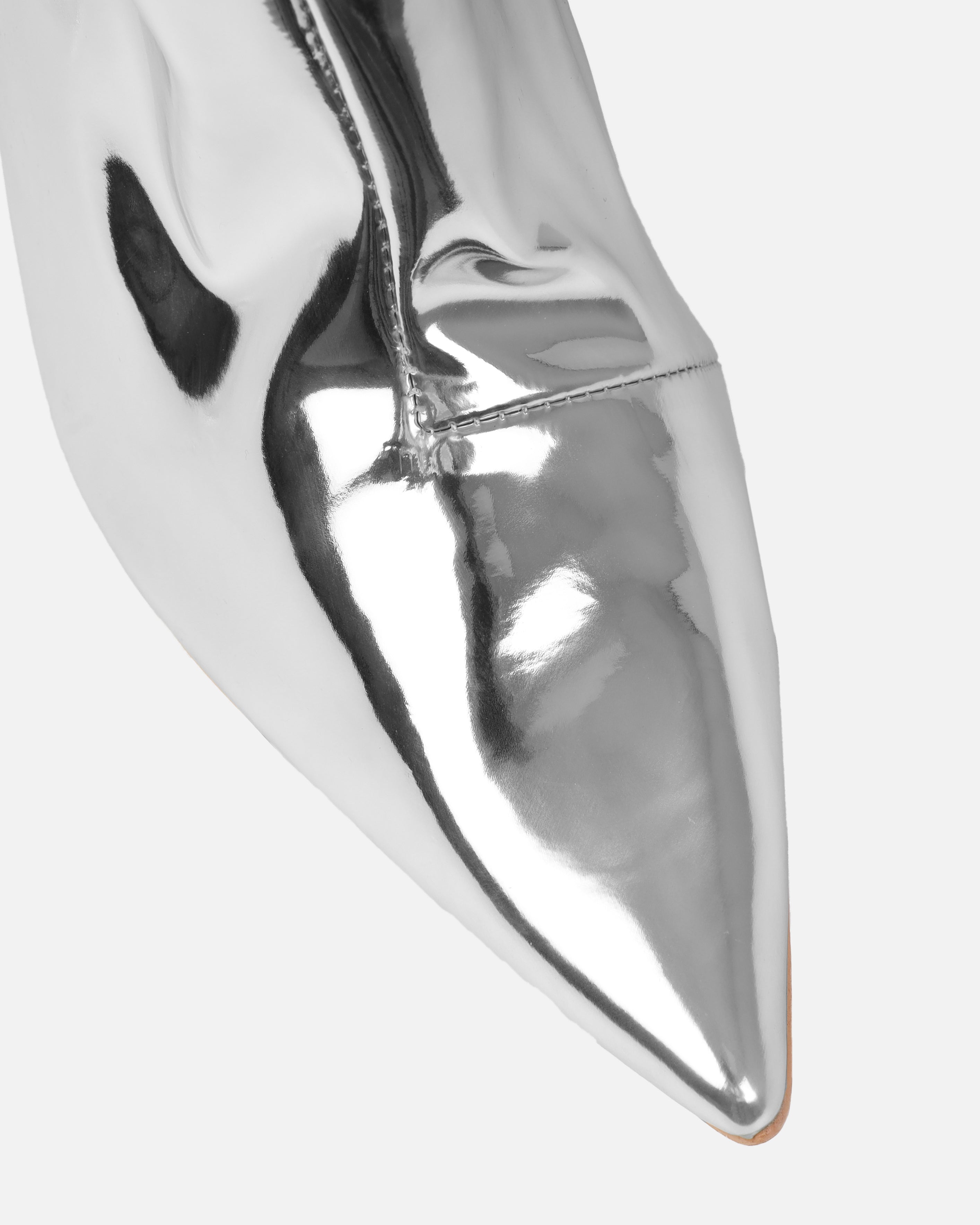 Jairo Silver Metallic Knee High Boots