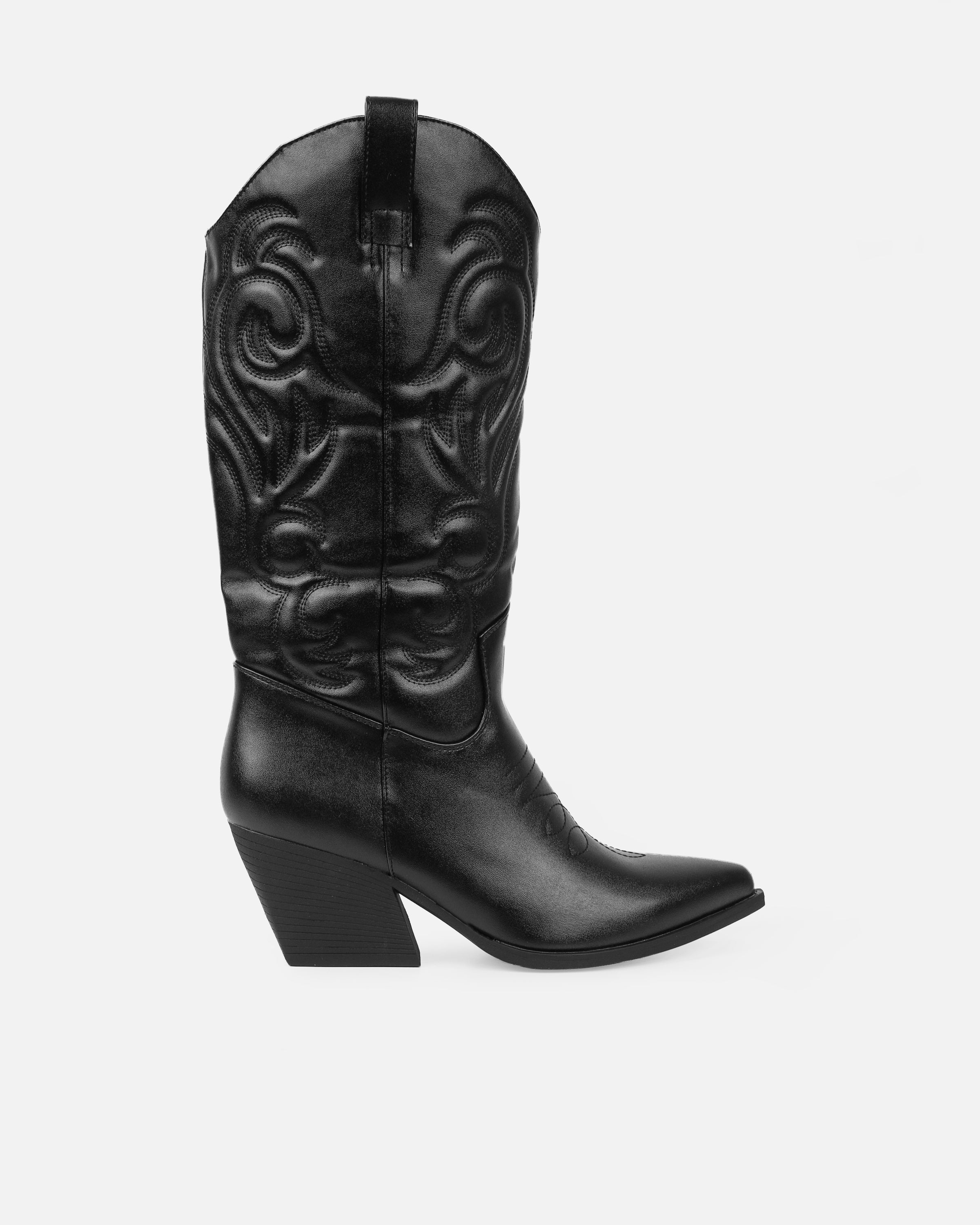 Joseph Black Calf Western Boots
