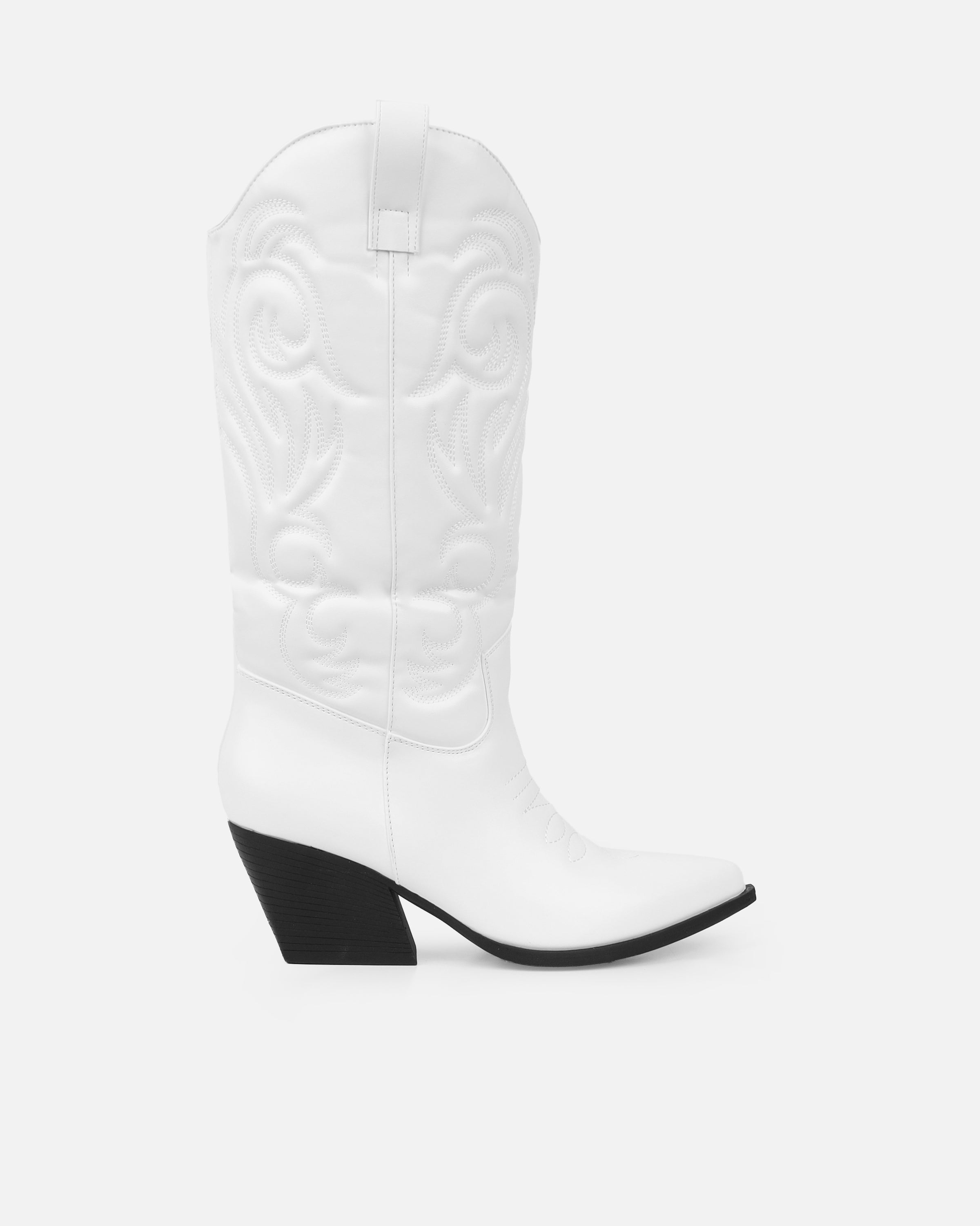 Joseph White Calf Western Boots